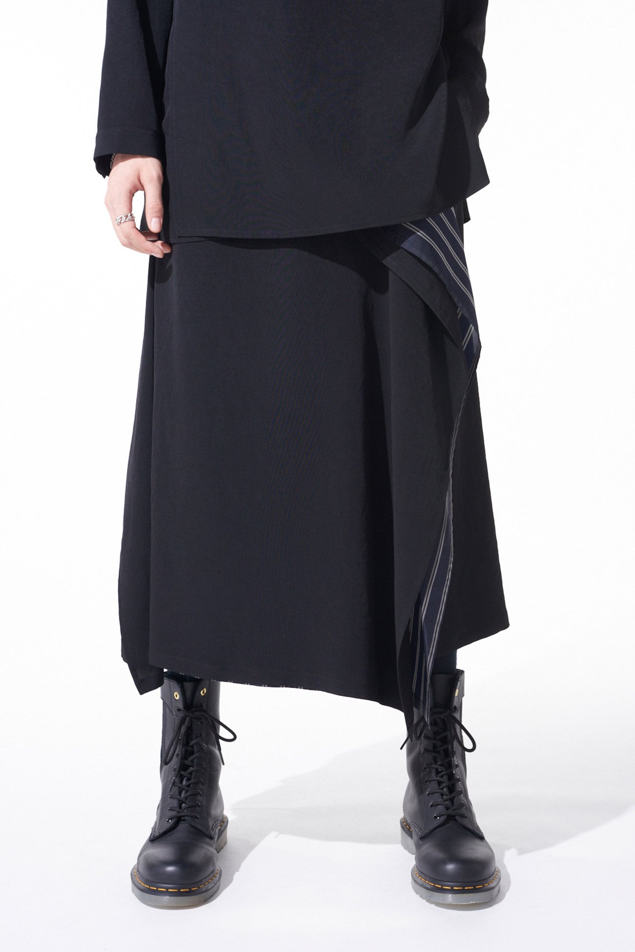 CREPE de CHINE WRAP FLARE SKIRT