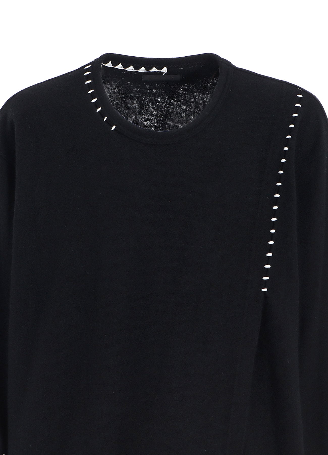 AIRY JERSEY BLIND STITCH LAYERED LONG-SLEEVE T-SHIRT