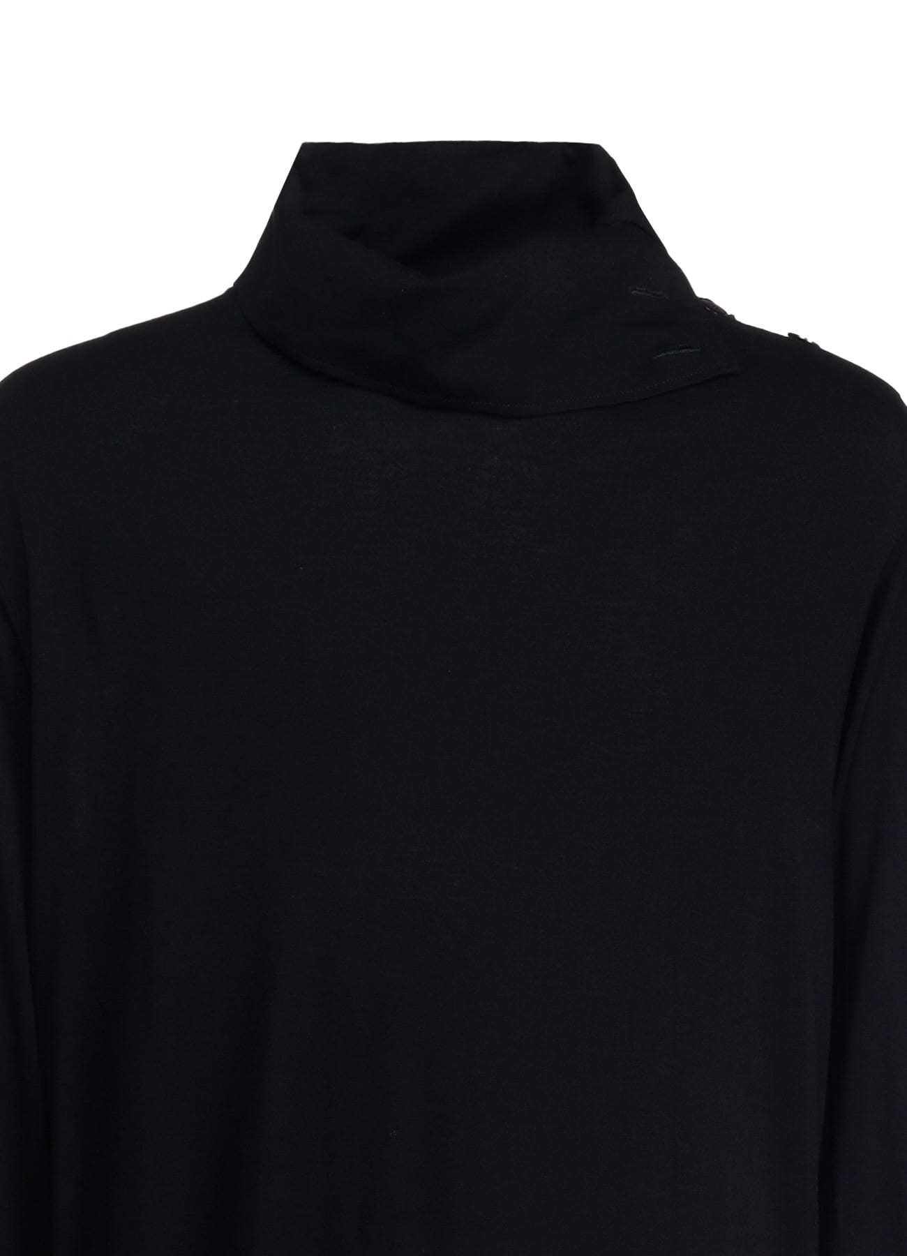 RAYON JERSEY HIGH NECK LONG-SLEEVED T-SHIRT