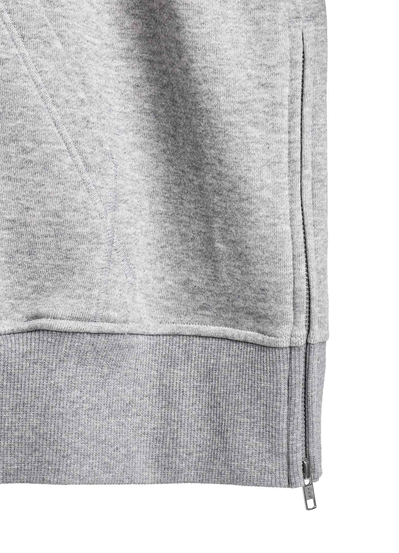 FRENCH TERRY SIDE ZIP HOODIE