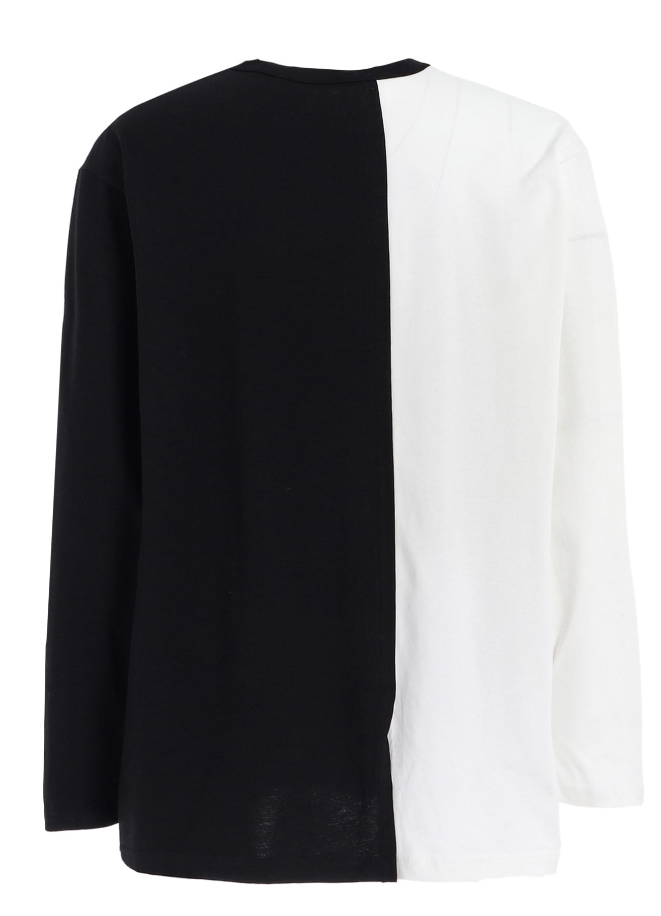 BICOLOR LONG-SLEEVED T-SHIRT WITH HEM SLITS