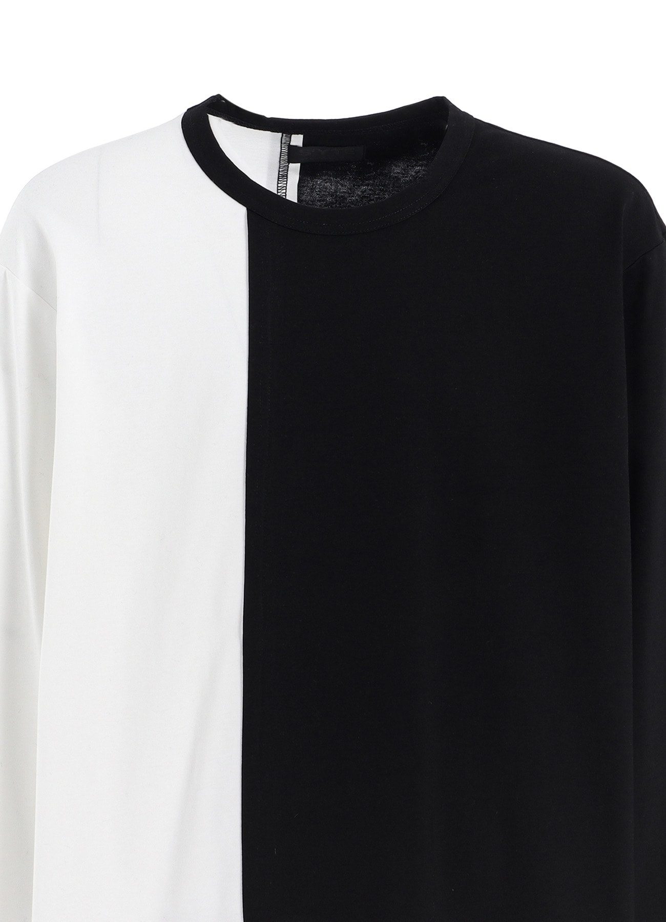 BICOLOR LONG-SLEEVED T-SHIRT WITH HEM SLITS