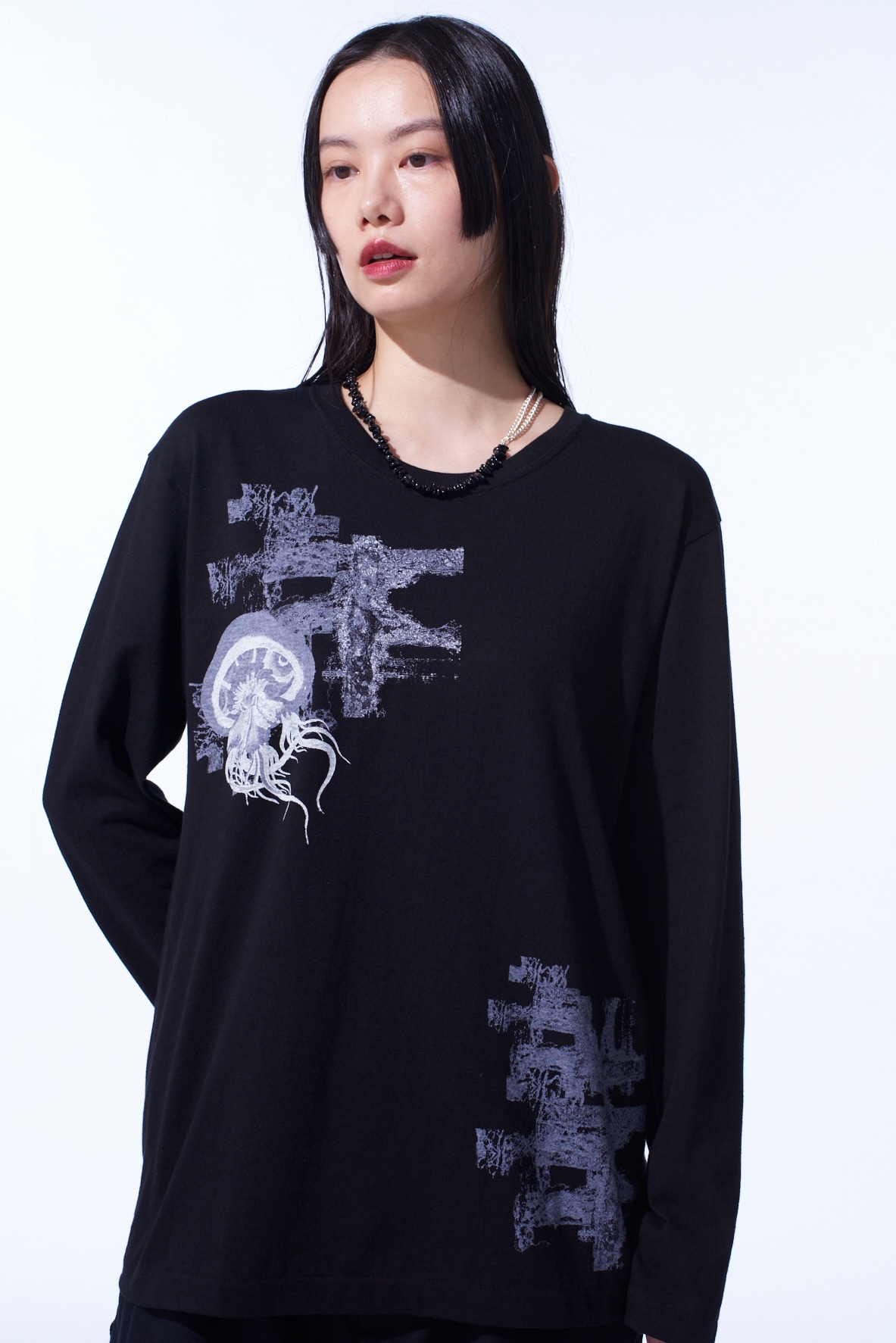 "JELLYFISH" GRAPHIC LONG-SLEEVED T-SHIRT