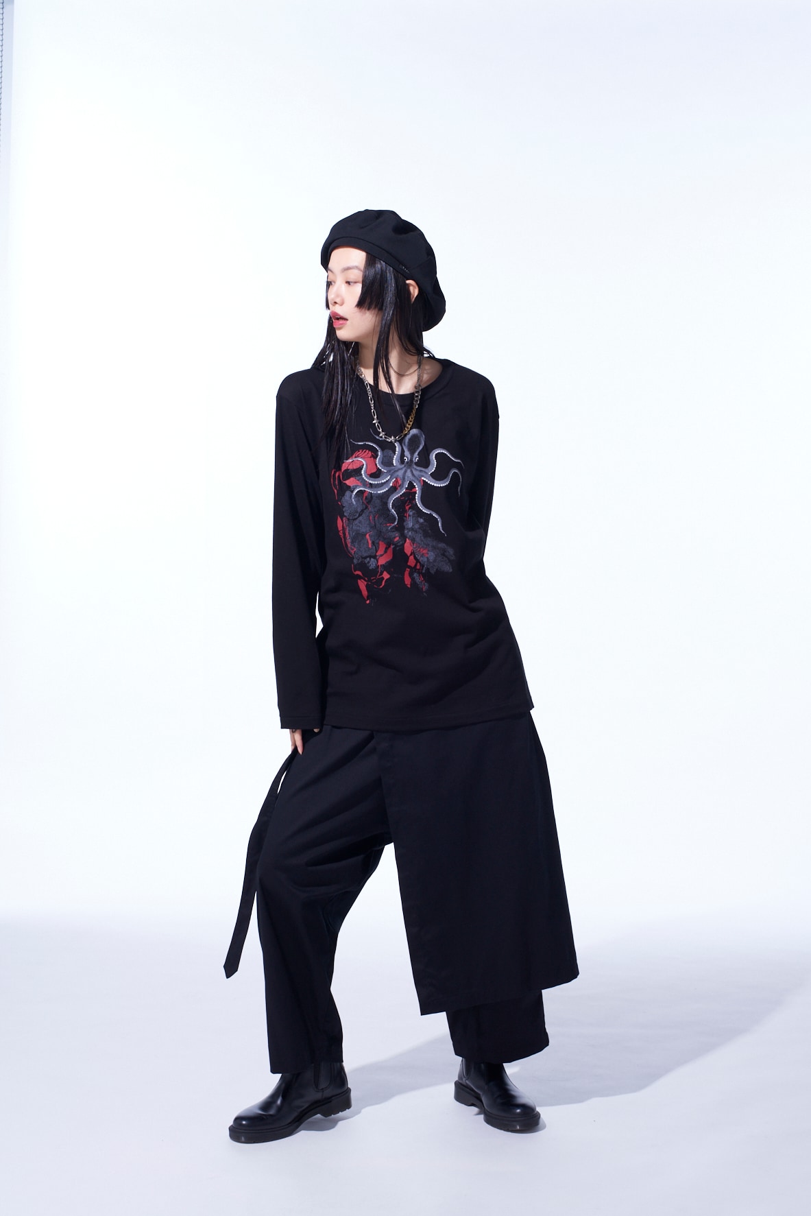 "OCTOPUS" GRAPHIC LONG-SLEEVED T-SHIRT