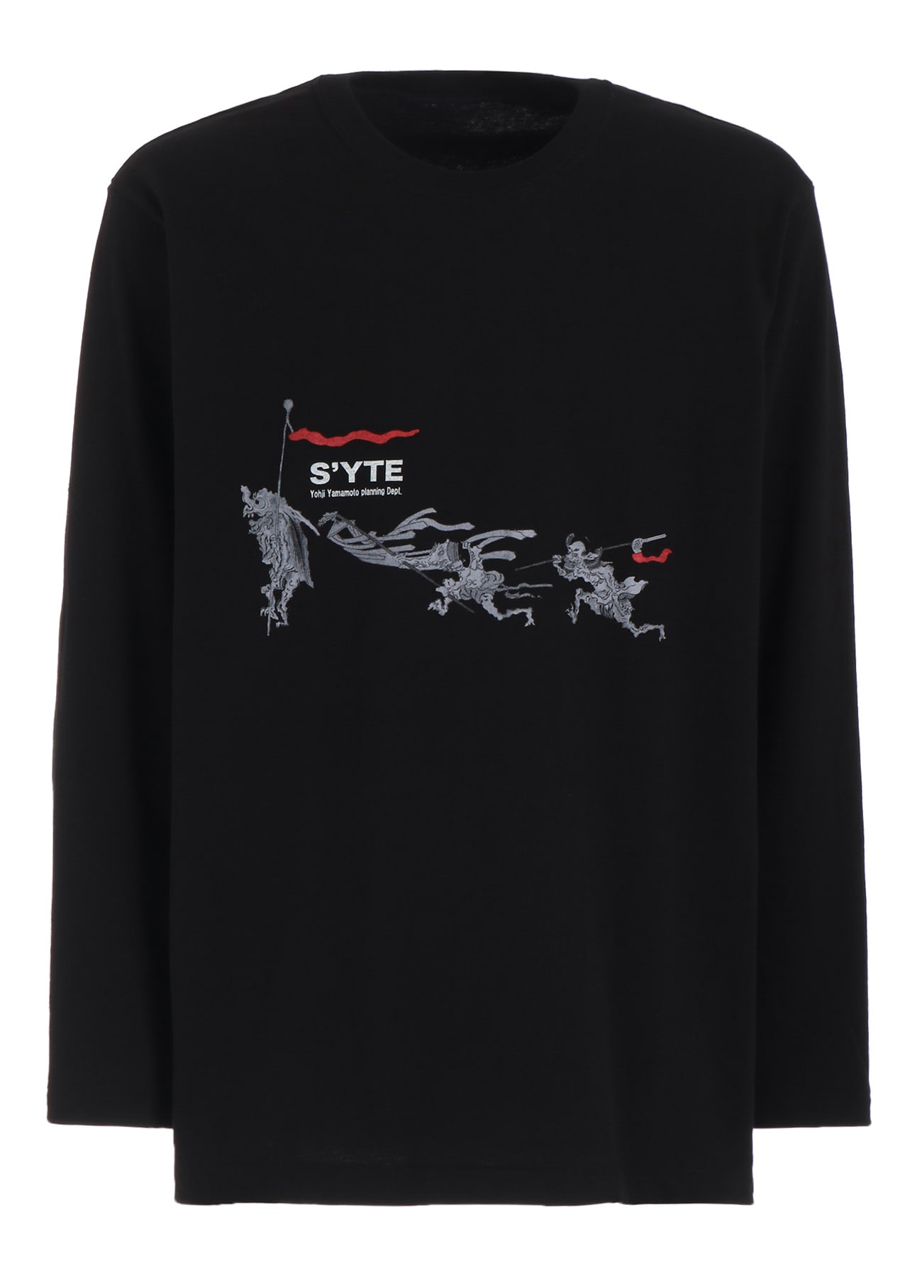 "THREE DEMONS" GRAPHIC LONG-SLEEVED T-SHIRT