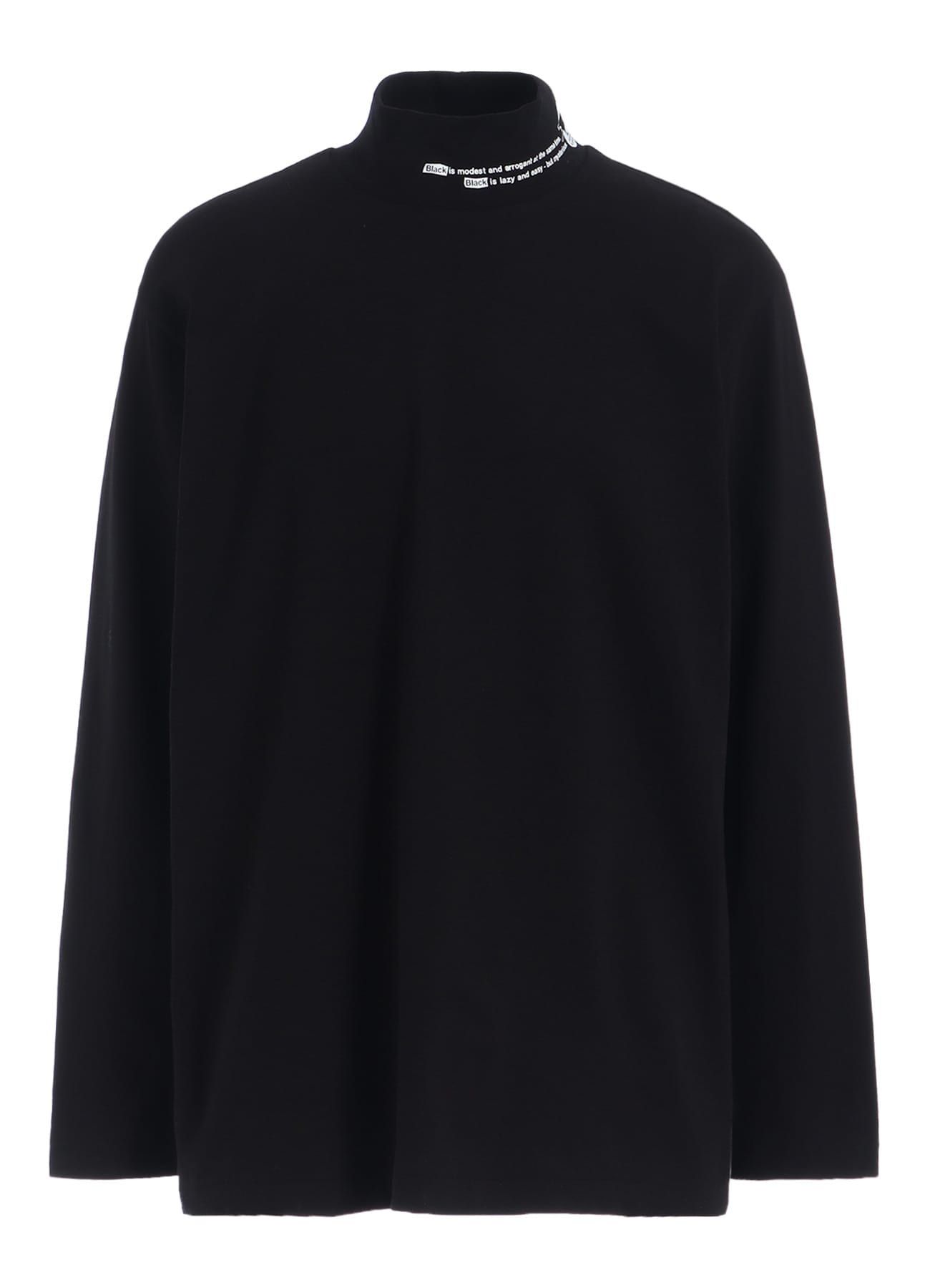 20/COTTON JERSEY「Black is Modest」HIGH NECK T-SHIRT