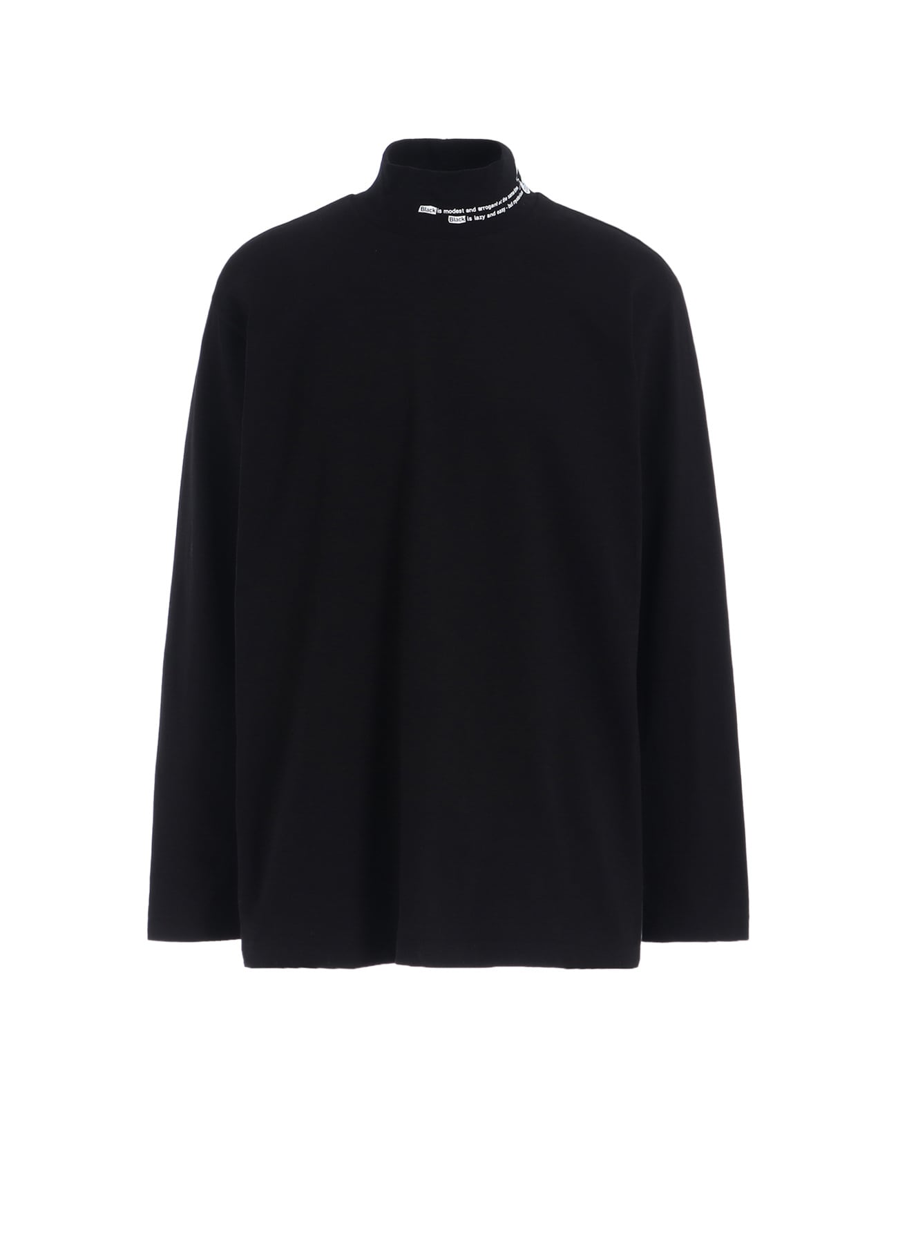 20/COTTON JERSEY「Black is Modest」HIGH NECK T-SHIRT