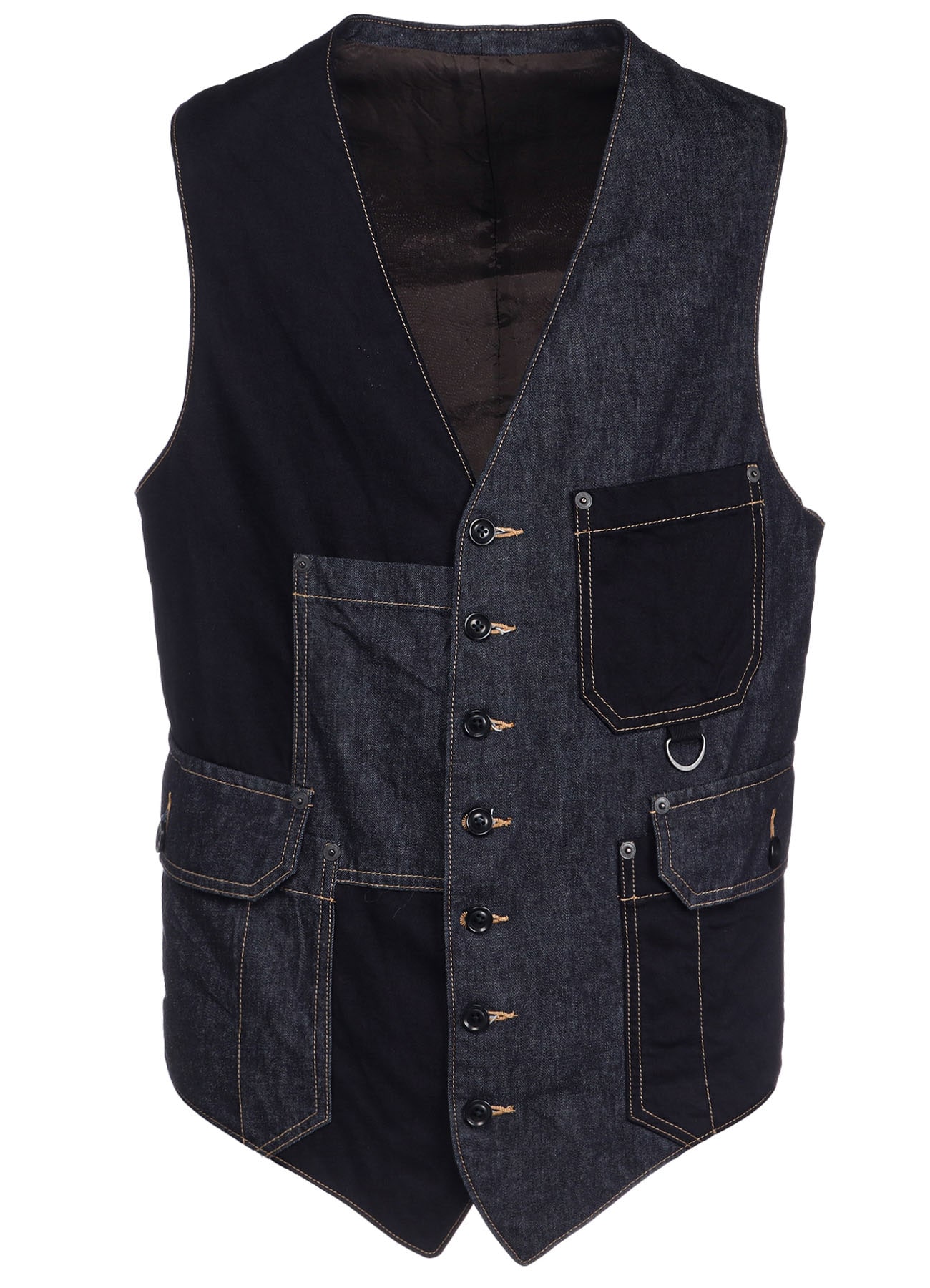 7oz DENIM CRAZY PATCHWORK VEST