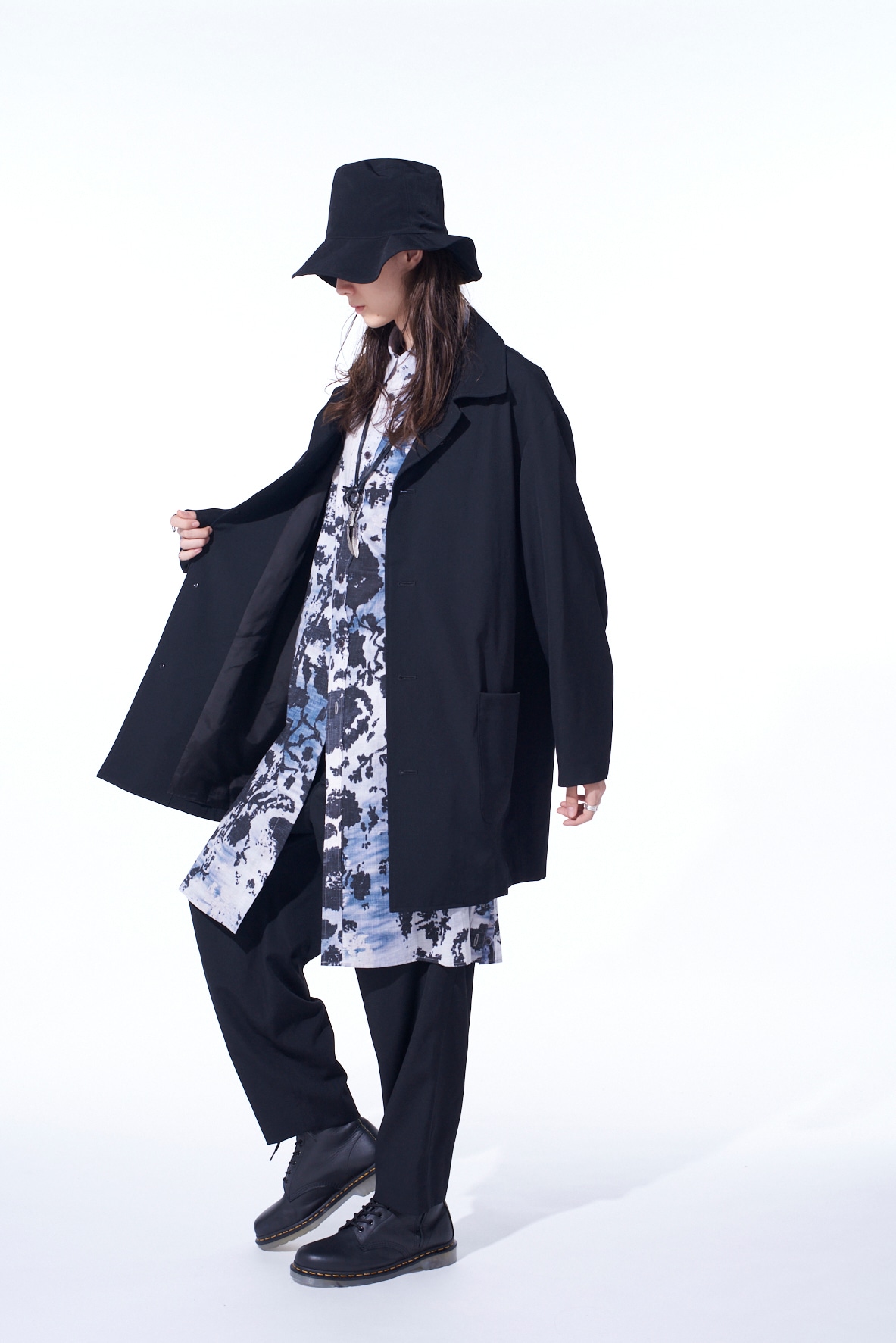 【11/21～11/25 Y's OMOTESANDO 先行販売】WASHER WOOL GABARDINE OPEN COLLAR TOPPER BLOUSON