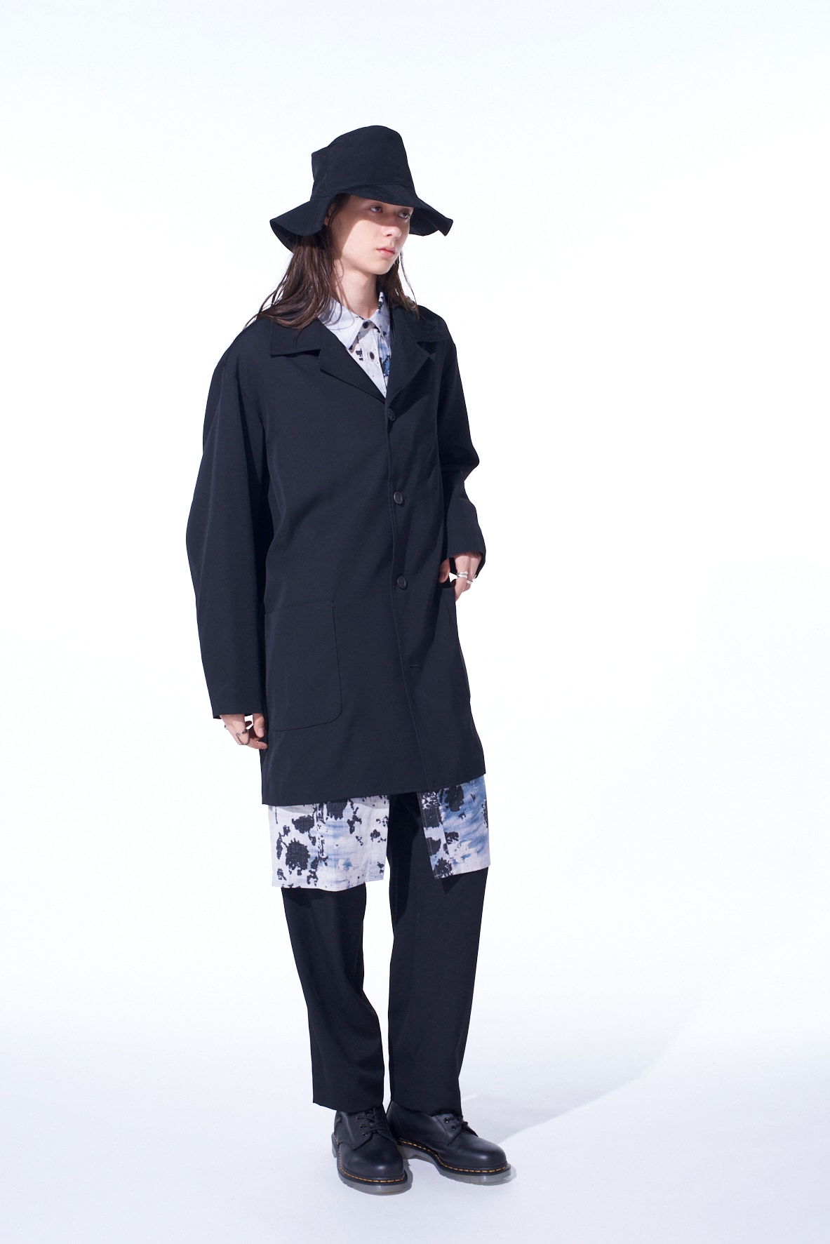 【11/21～11/25 Y's OMOTESANDO 先行販売】WASHER WOOL GABARDINE OPEN COLLAR TOPPER BLOUSON