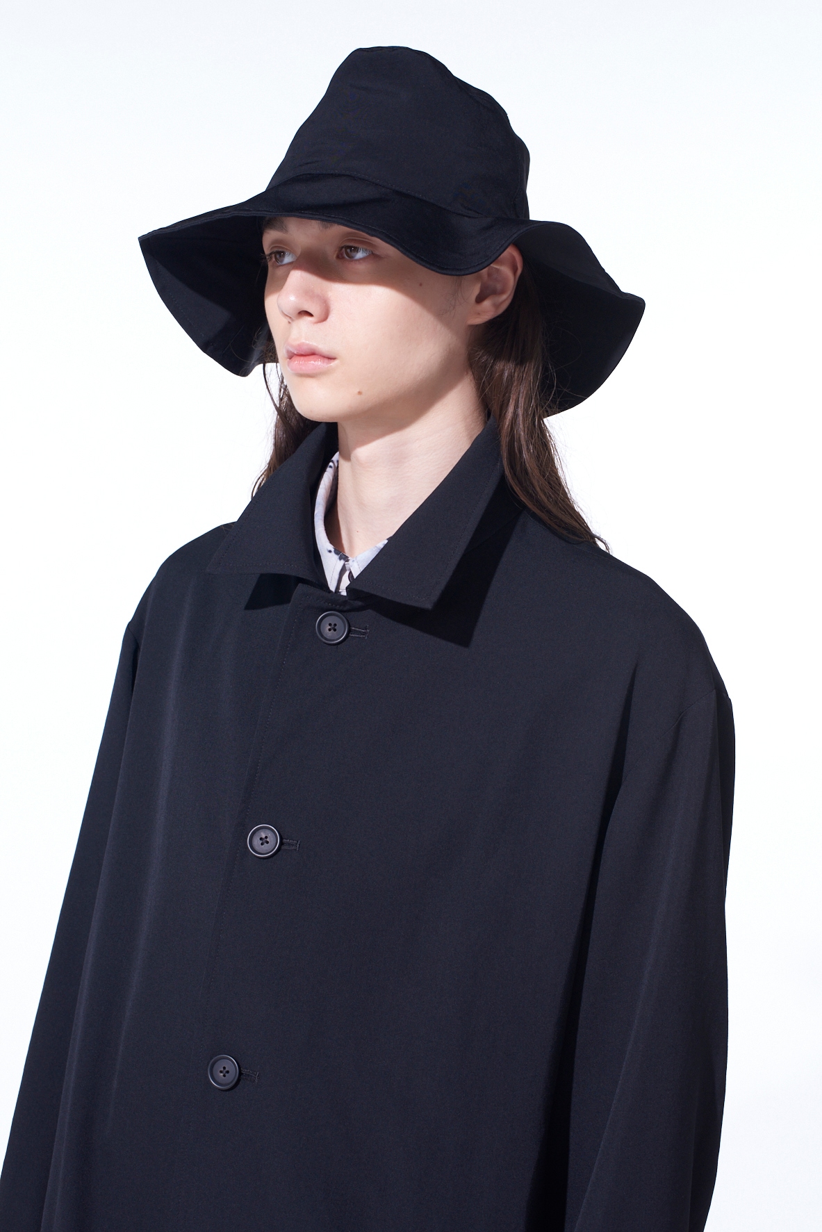 【11/21～11/25 Y's OMOTESANDO 先行販売】WASHER WOOL GABARDINE OPEN COLLAR TOPPER BLOUSON