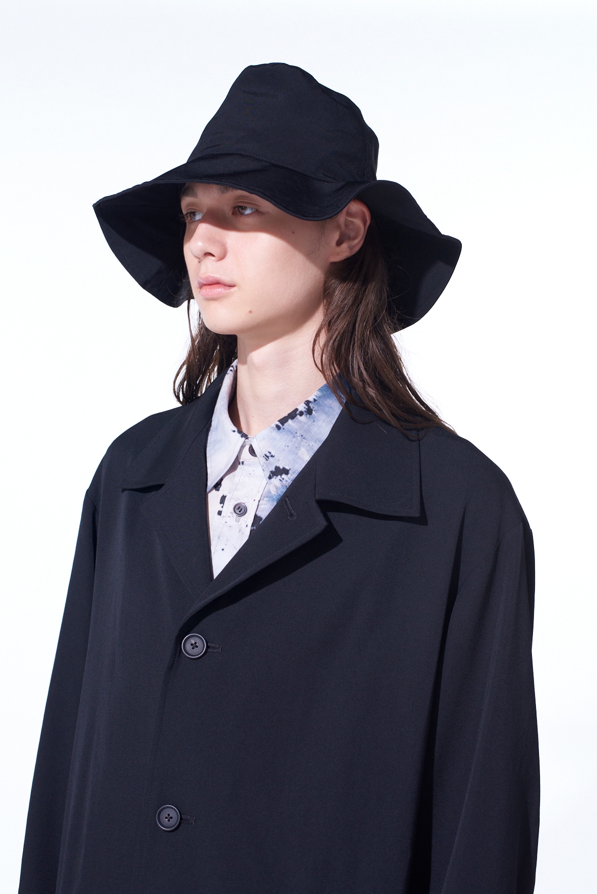 【11/21～11/25 Y's OMOTESANDO 先行販売】WASHER WOOL GABARDINE OPEN COLLAR TOPPER BLOUSON