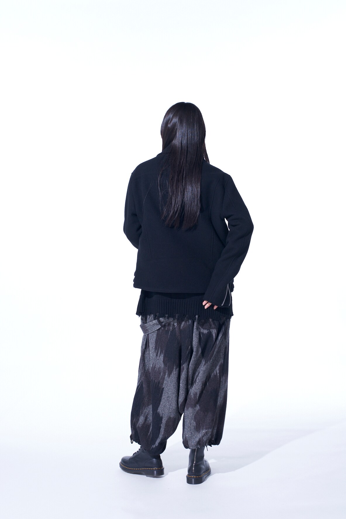 【11/21～11/25 Y's OMOTESANDO 先行販売】DOUBLE-WEAVE MELTON OVERSIZED MOTORCYCLE JACKET