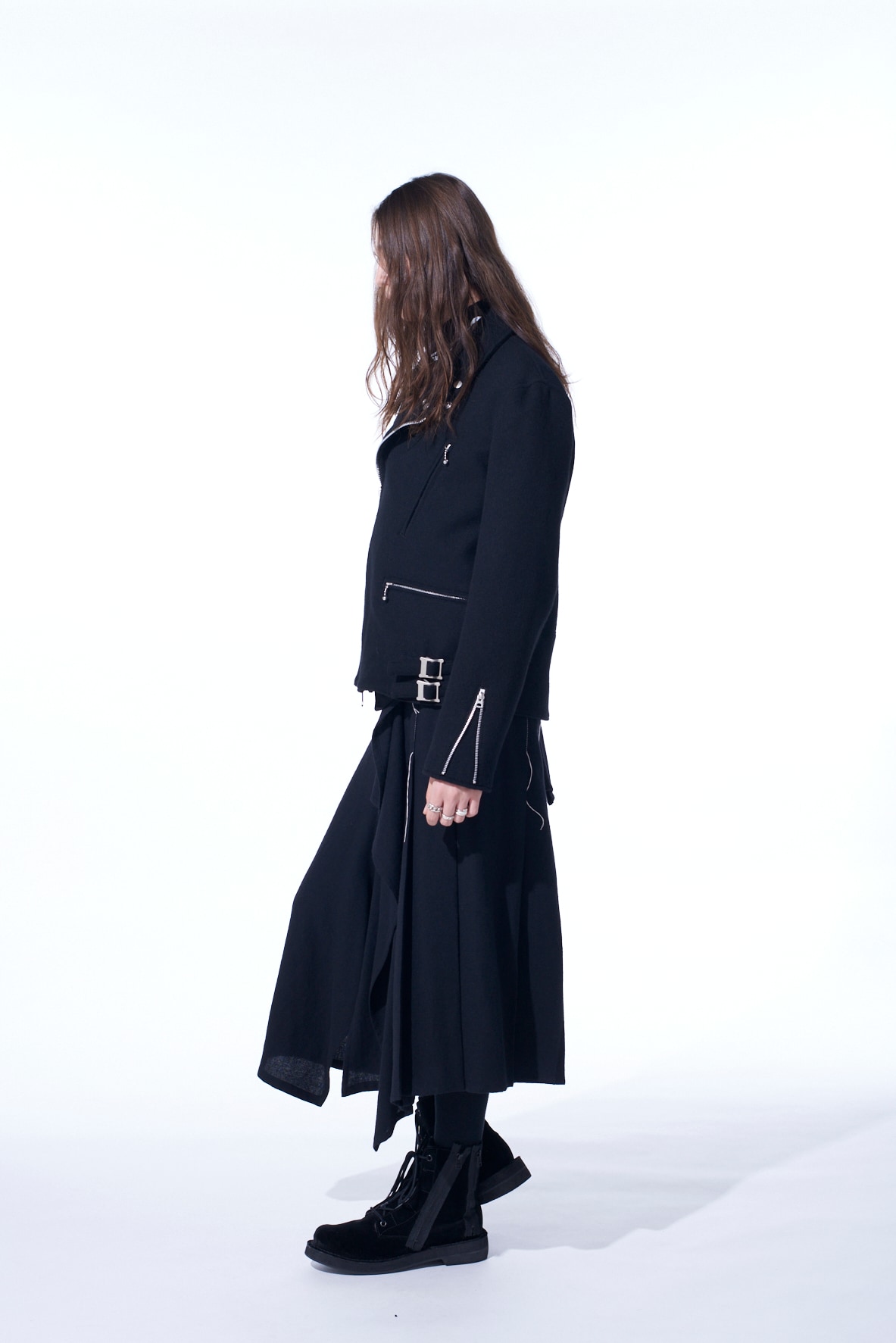 【11/21～11/25 Y's OMOTESANDO 先行販売】DOUBLE-WEAVE MELTON OVERSIZED MOTORCYCLE JACKET