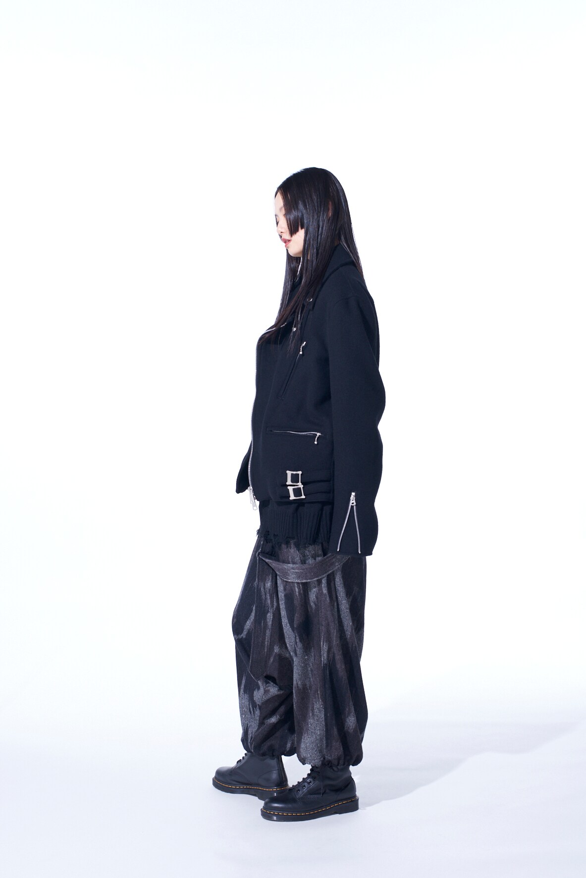 【11/21～11/25 Y's OMOTESANDO 先行販売】DOUBLE-WEAVE MELTON OVERSIZED MOTORCYCLE JACKET