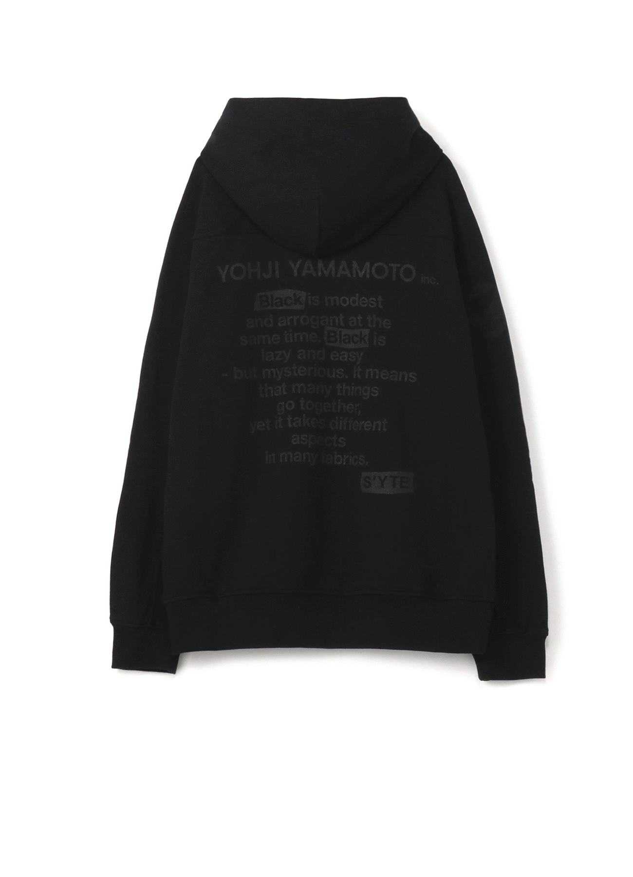 French Terry Stitch Work Message＆Crow Hoodie