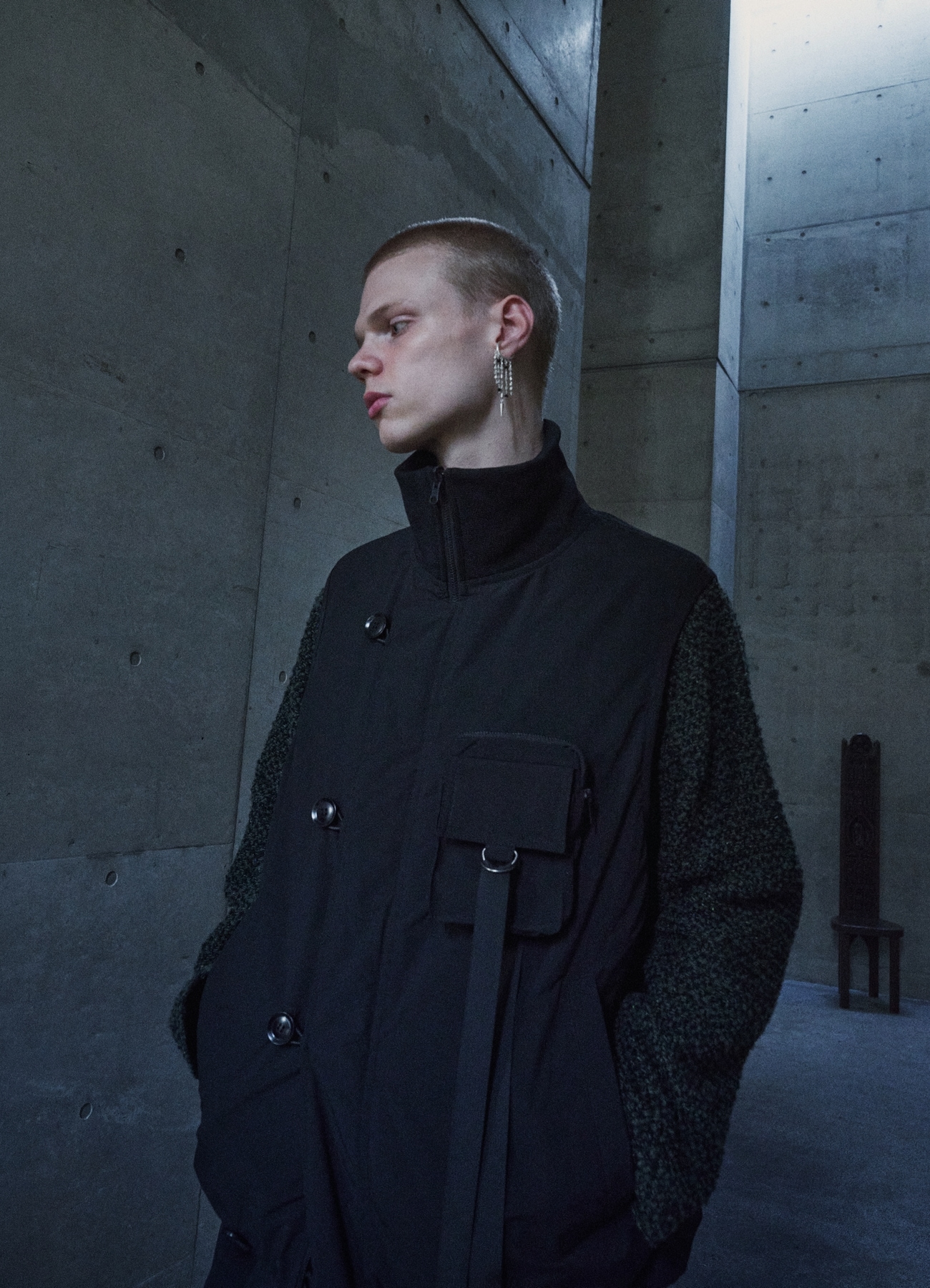 S'YTE X TAION REVERSIBLE UTILITY POUCH DOWN VEST
