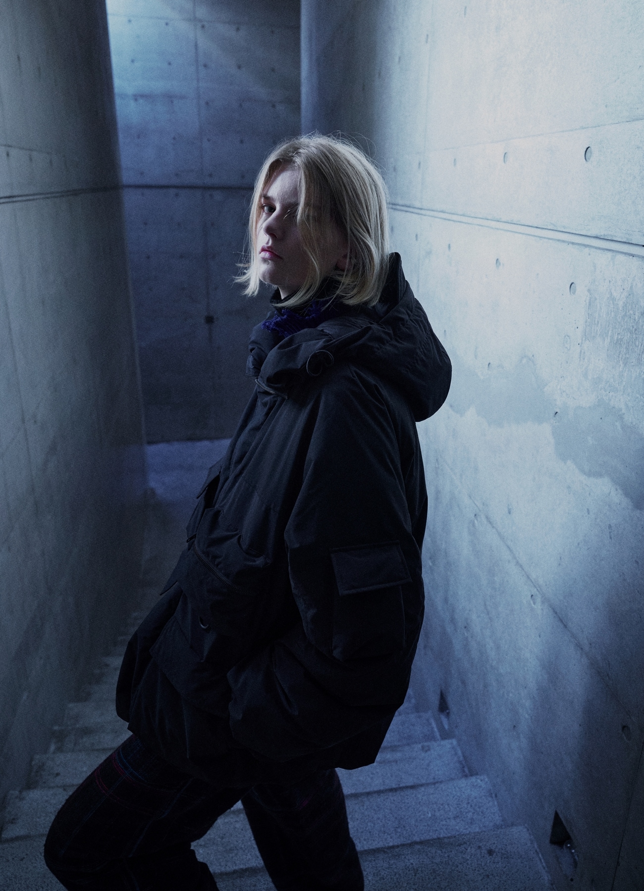 S'YTE X TAION REVERSIBLE UTILITY DOWN JACKET