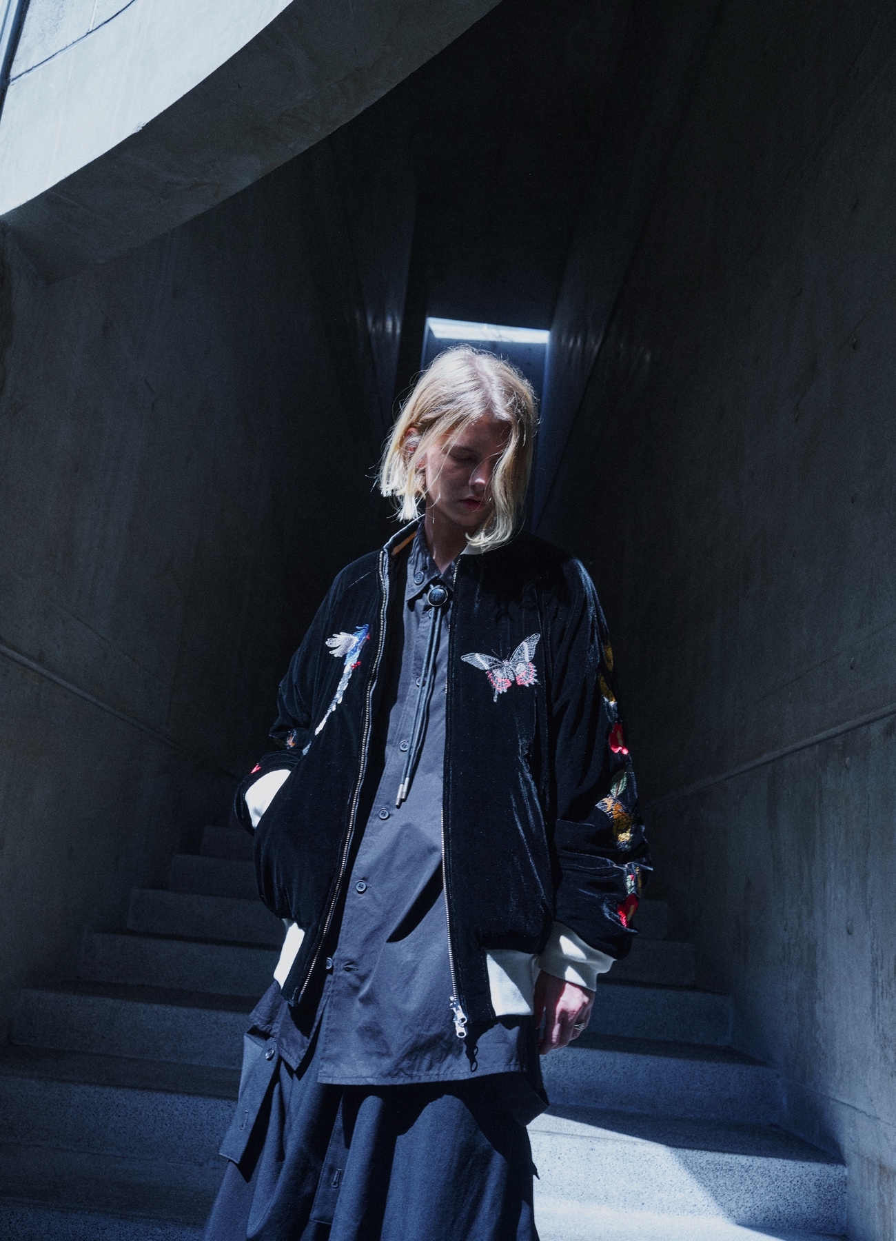S'YTE X TAION EMBROIDERY REVERSIBLE BOMBER JACKET-S'YTE TOKYO