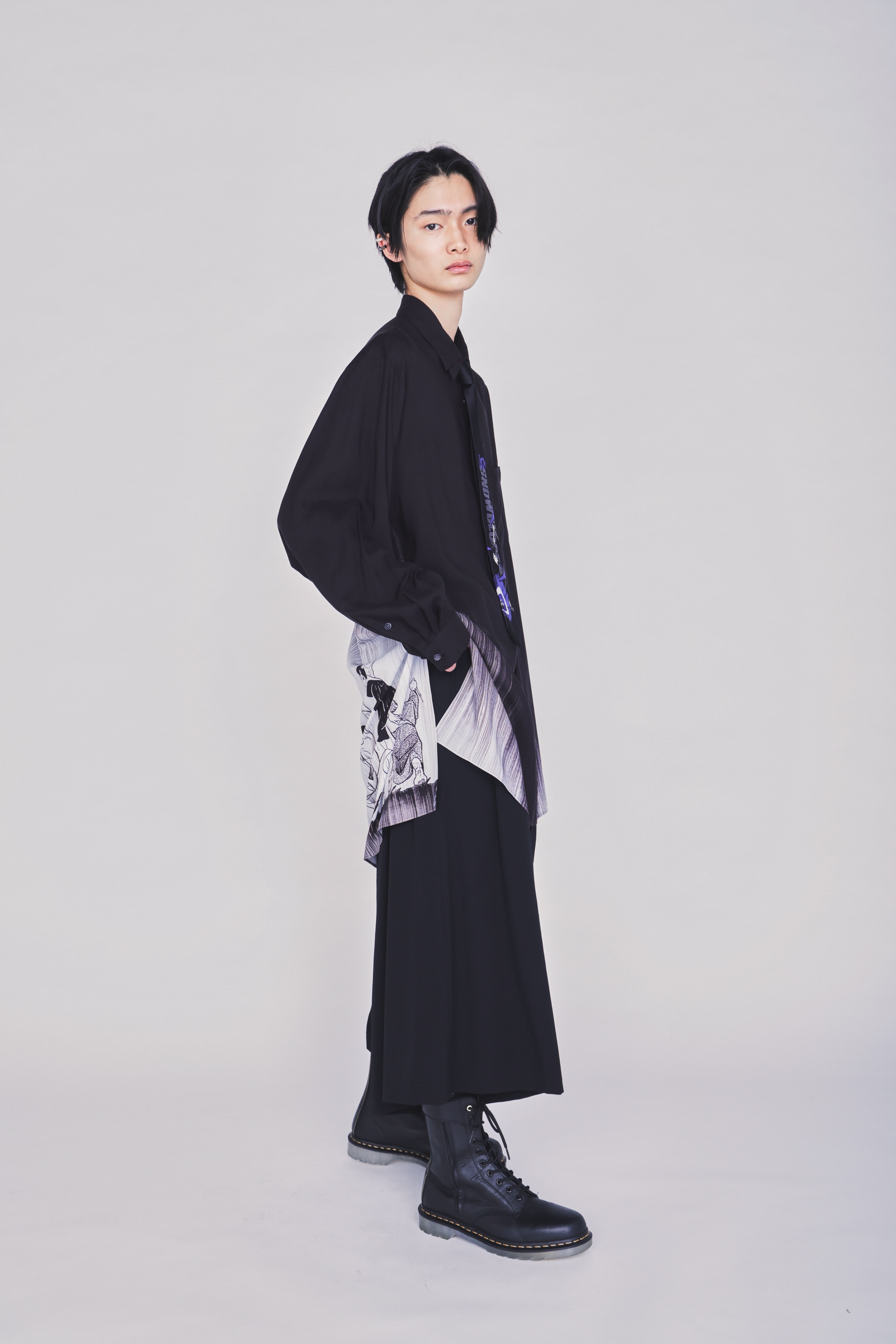【3/19 12:00 Release】S'YTE X KAZUO KAMIMURA-LADY SNOWBLOOD NARRATIVE PRINT LONG SHIRT