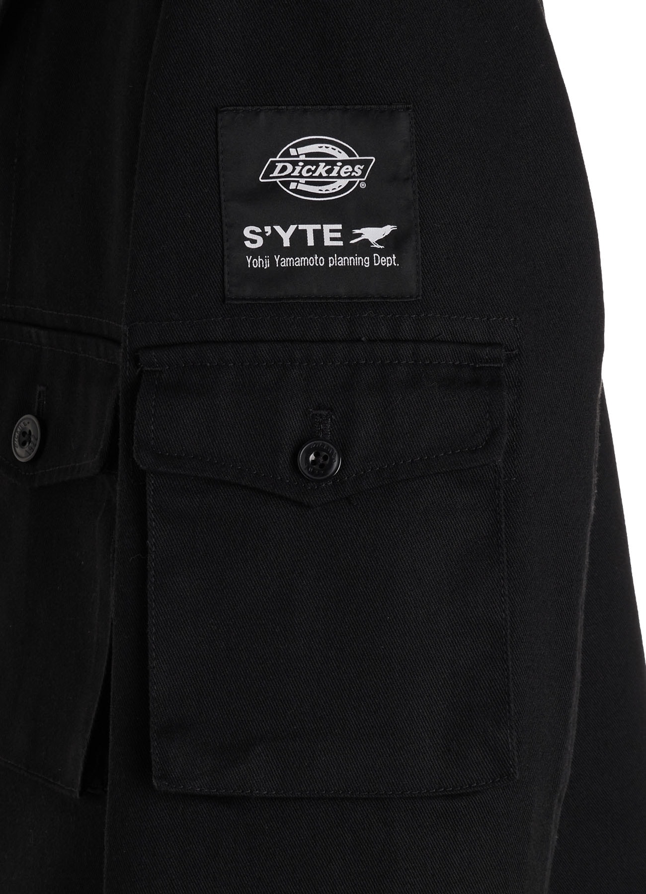 S'YTE × DICKIES-WORK-DETAIL JACKET WITH THREE FLAP POCKETS(S Black