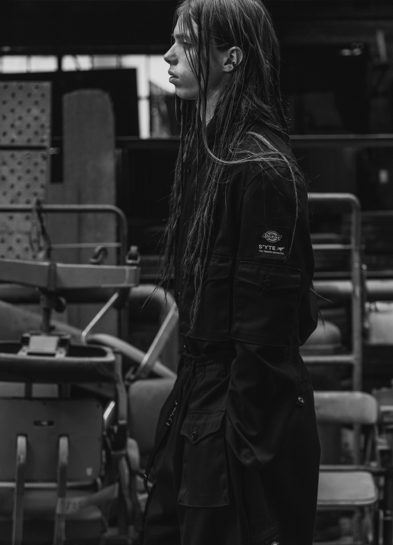 S'YTE × DICKIES-WORK-DETAIL JACKET WITH THREE FLAP POCKETS