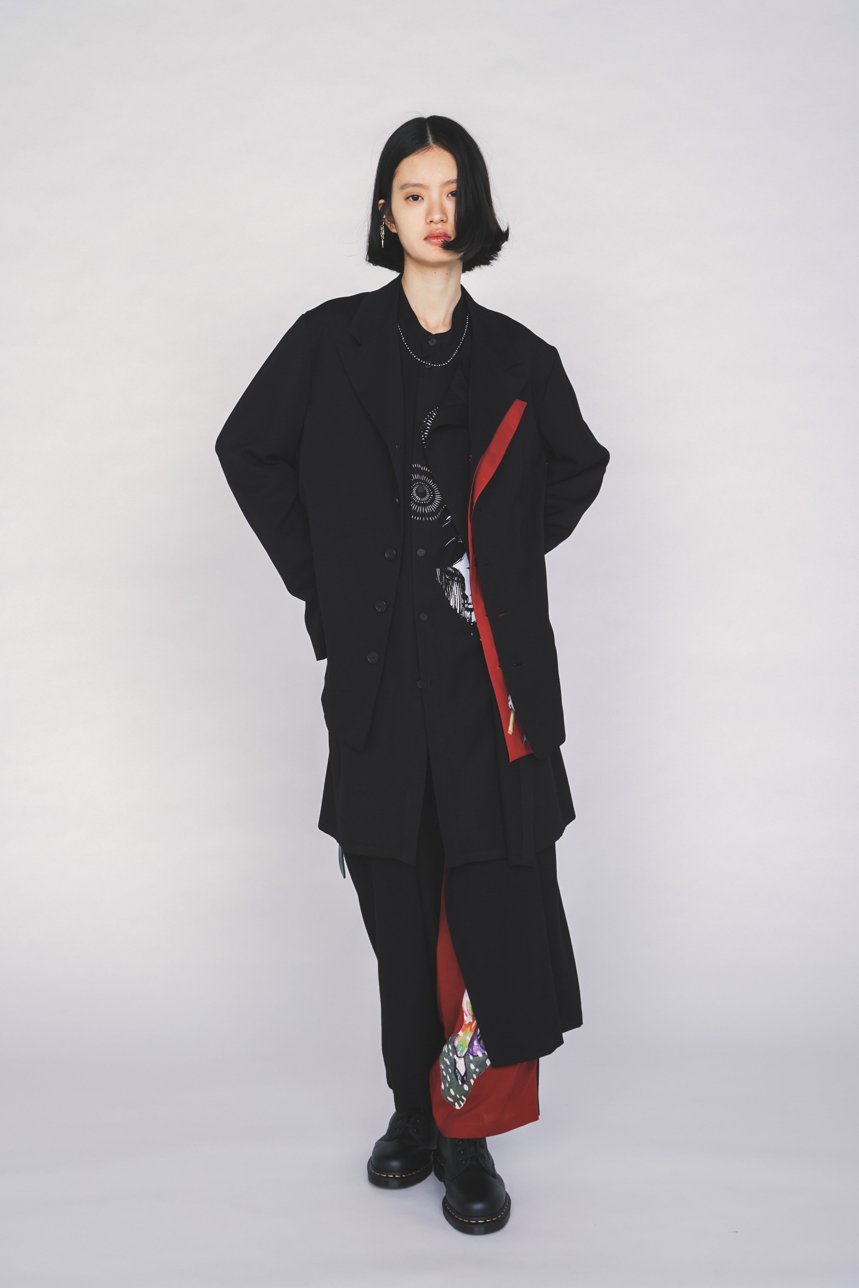 【3/19 12:00 Release】S'YTE X KAZUO KAMIMURA-LADY SNOWBLOOD PRINT DOUBLE-LAYER JACKET