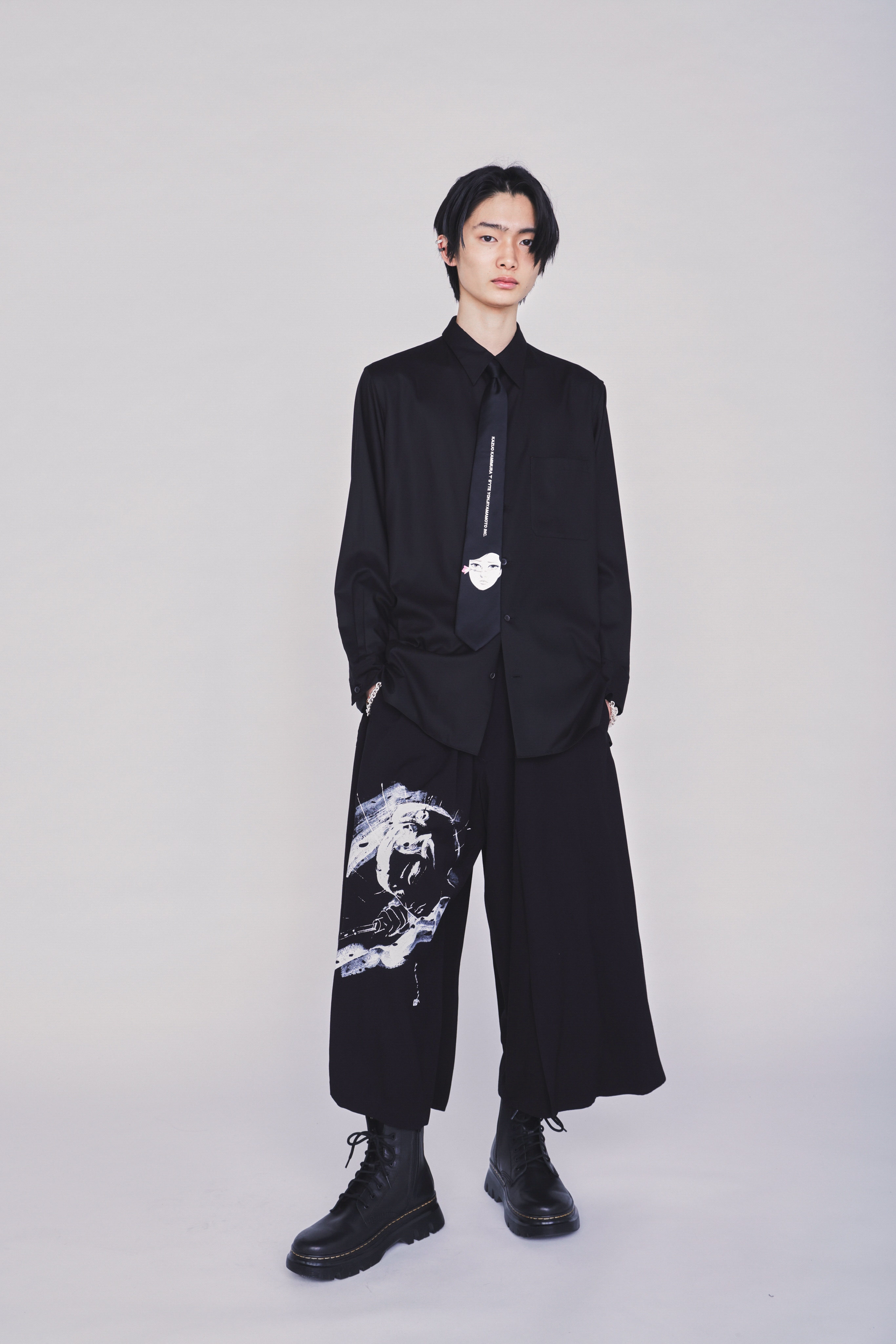 【3/19 12:00 Release】S'YTE X KAZUO KAMIMURA-LADY SNOWBLOOD PRINT DOUBLE-LAYER PANTS