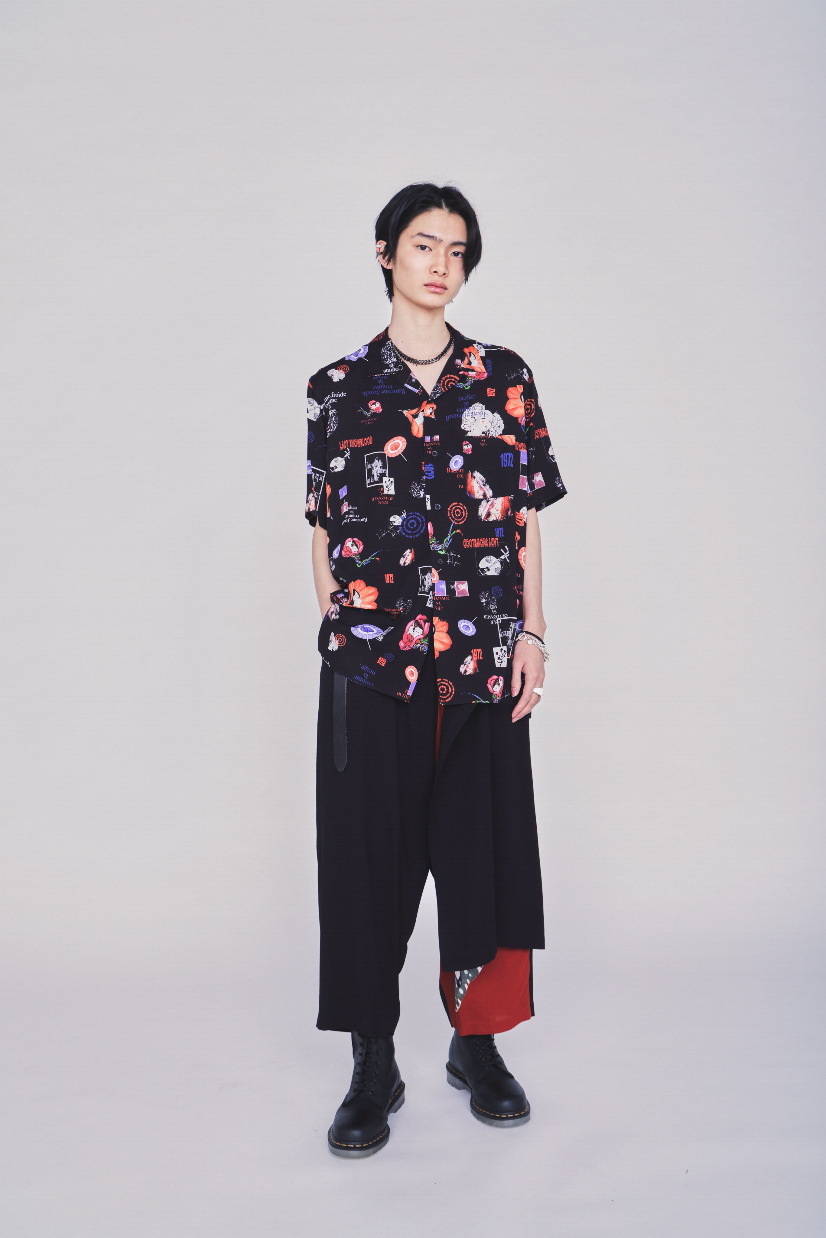 【3/19 12:00 Release】S'YTE X KAZUO KAMIMURA-LADY SNOWBLOOD PRINT WRAP PANTS