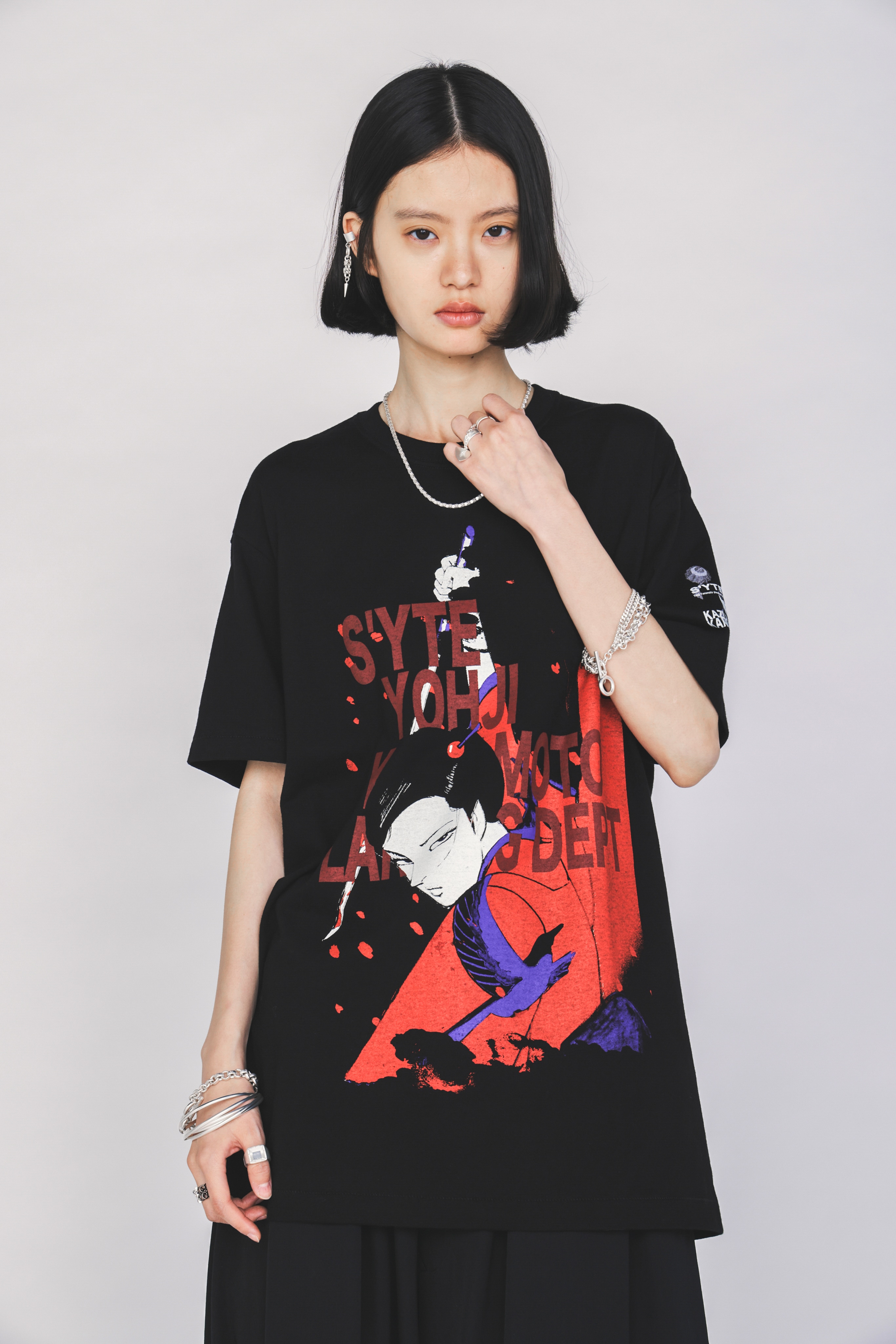 【3/19 12:00 Release】S'YTE X KAZUO KAMIMURA-LADY SNOWBLOOD PRINT T-SHIRT
