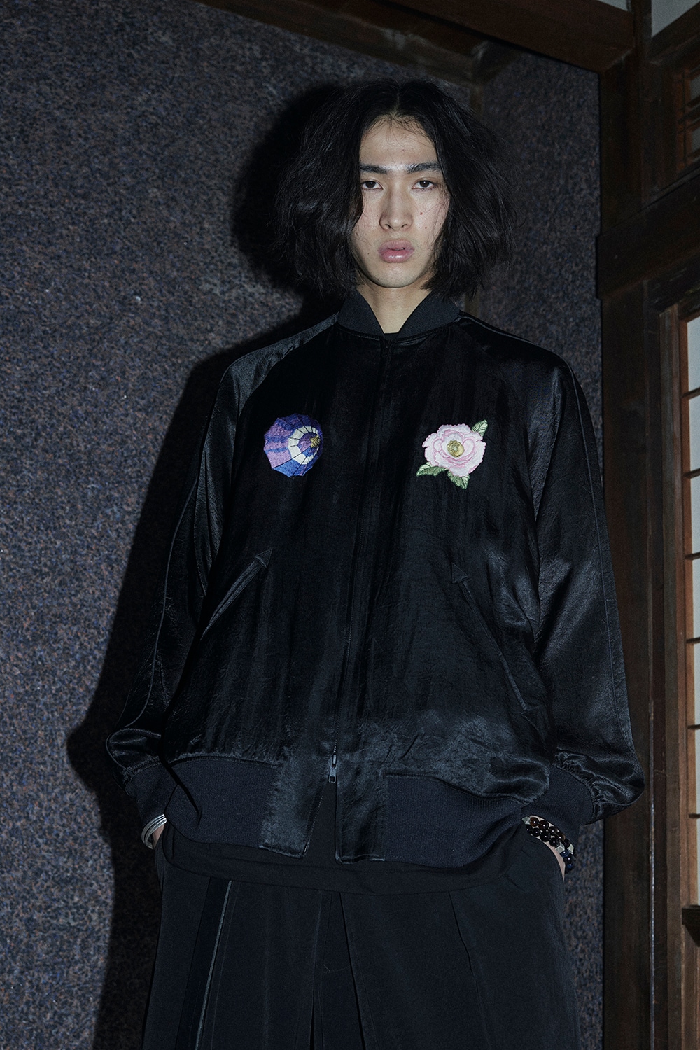 【3/19 12:00 Release】S'YTE X KAZUO KAMIMURA-LADY SNOWBLOOD EMBROIDERED BOMBER JACKET