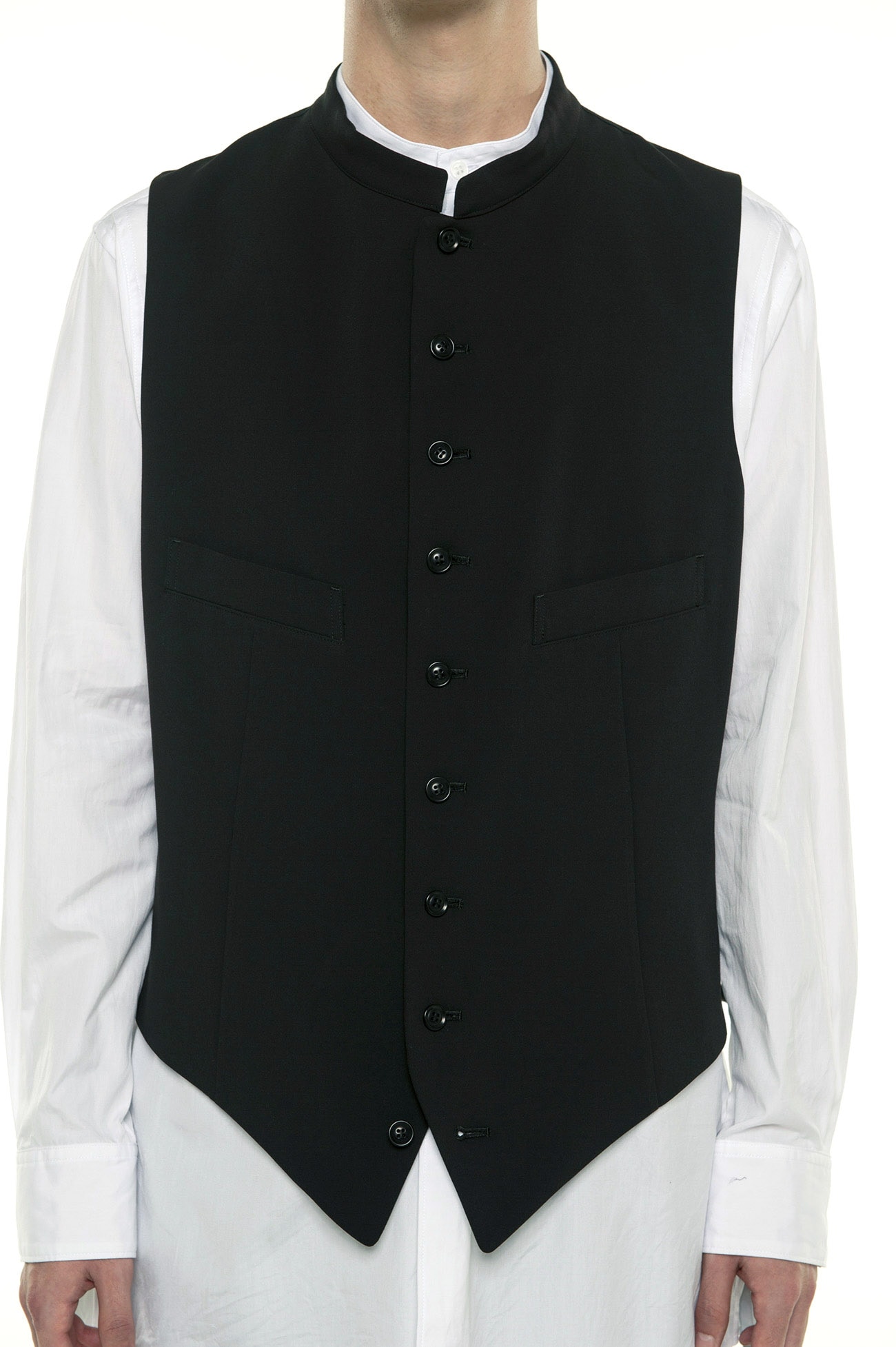 high collar vest