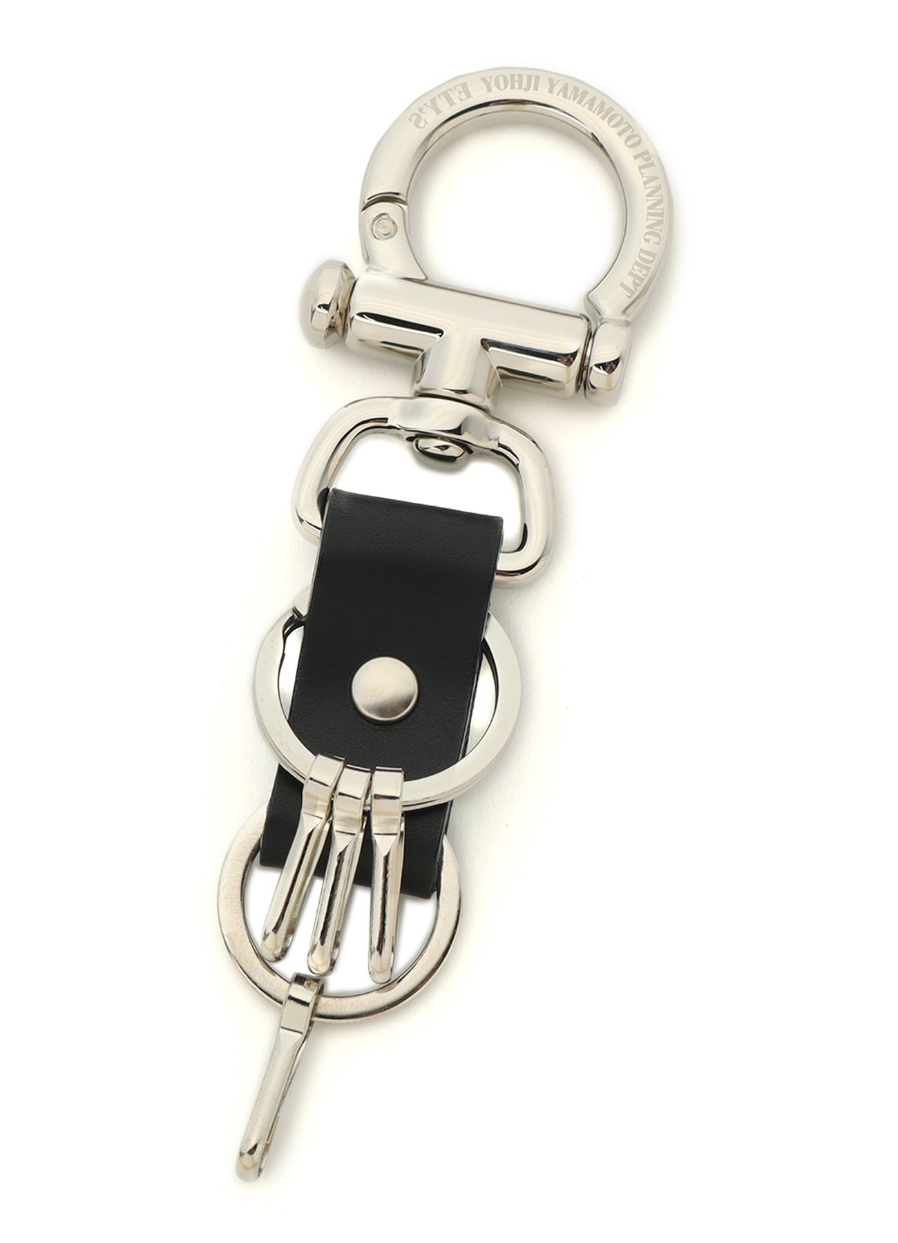BAR STYLE LEATHER STRAP KEY FLOCK(FREE SIZE Silver): S'YTE｜THE