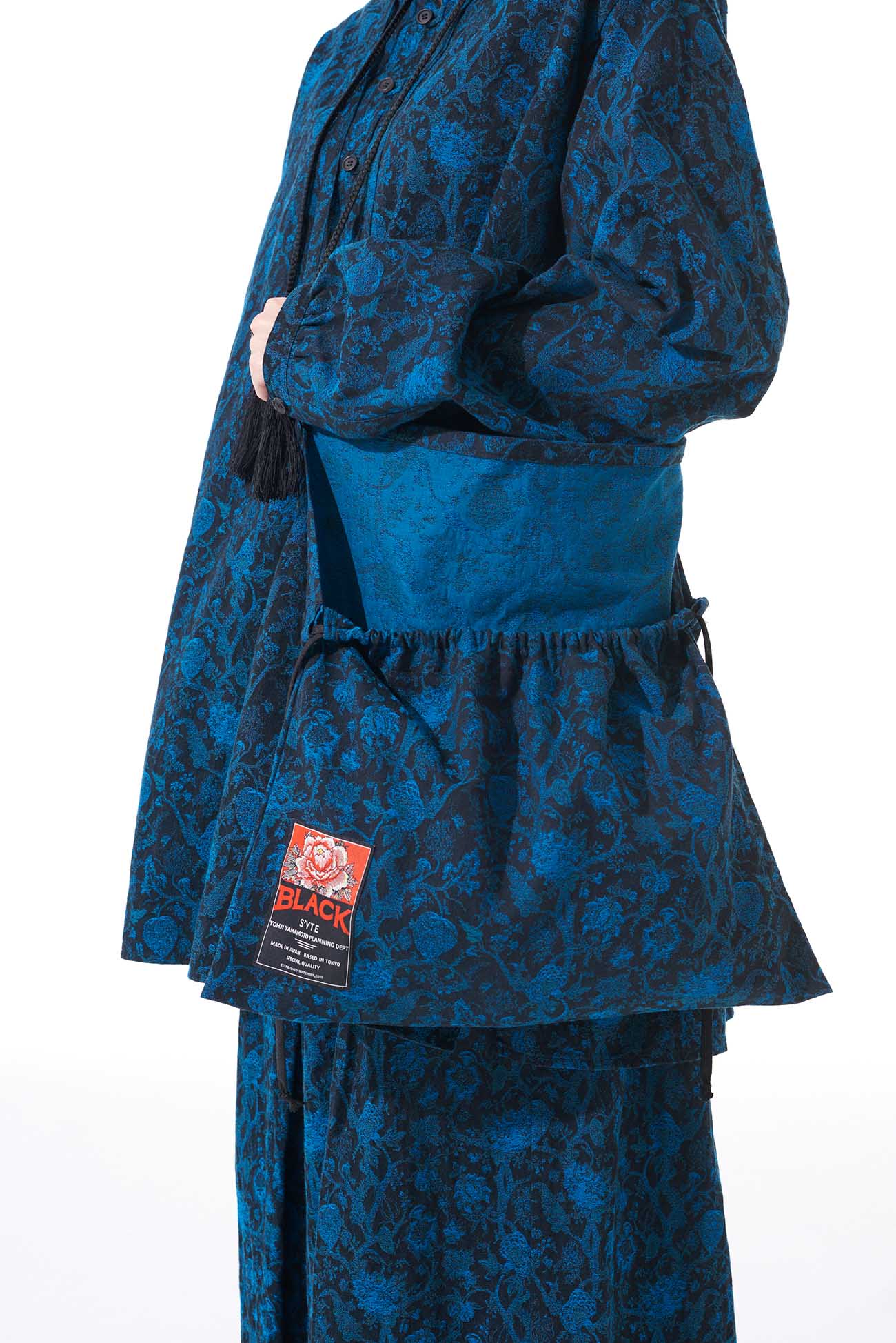 THORNY PATTERN JACQUARD 3WAY APRON BAG(FREE SIZE Blue): S'YTE｜THE