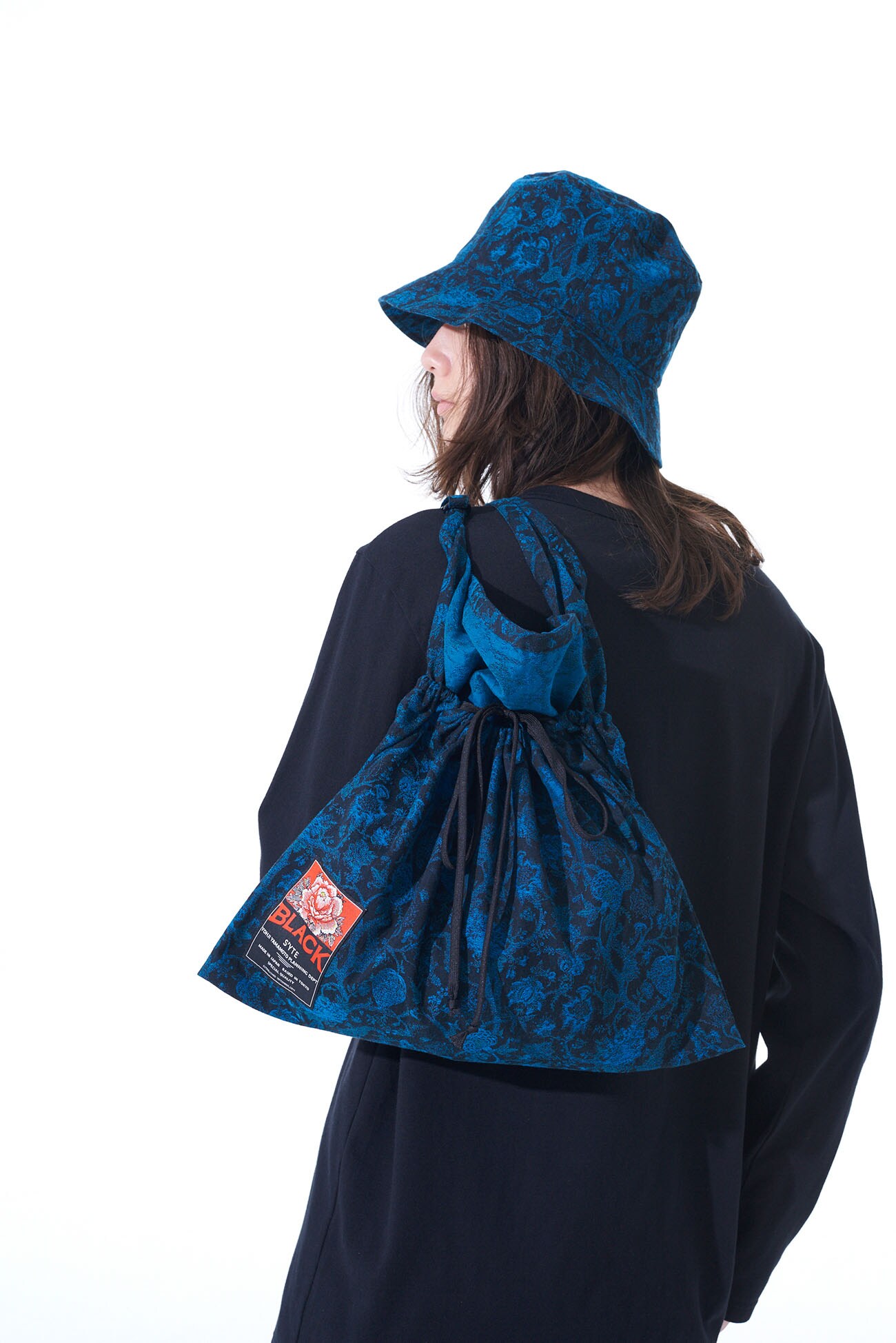 THORNY PATTERN JACQUARD 3WAY APRON BAG(FREE SIZE Blue): S'YTE｜THE