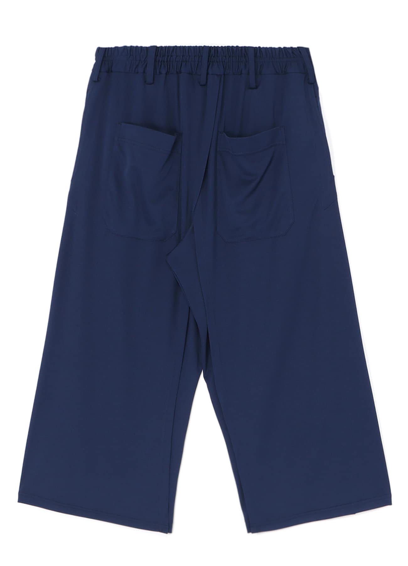 HIGH-GAUGE POLYESTER SMOOTH JERSEY LAYERED PANTS(M Navy): S'YTE 