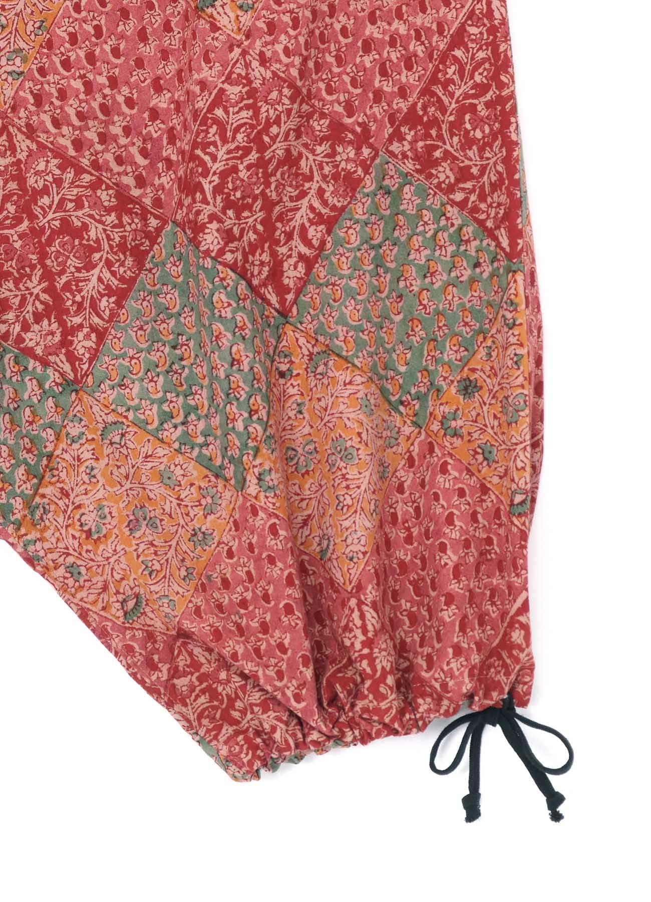 INDIAN BLOCK PRINTED BOTANICAL PATTERN BALLOON SARUEL PANTS