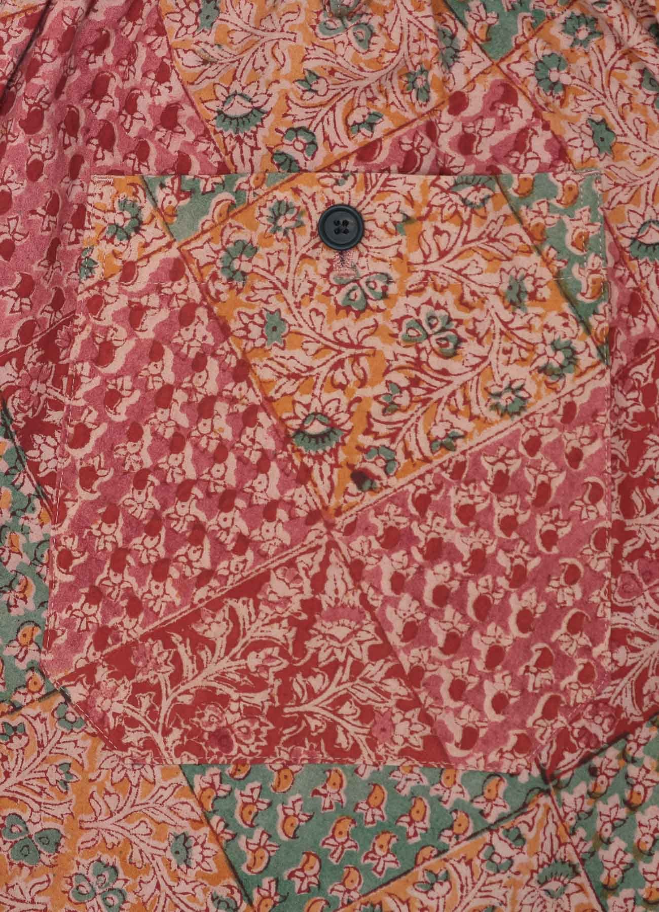 INDIAN BLOCK PRINTED BOTANICAL PATTERN BALLOON SARUEL PANTS