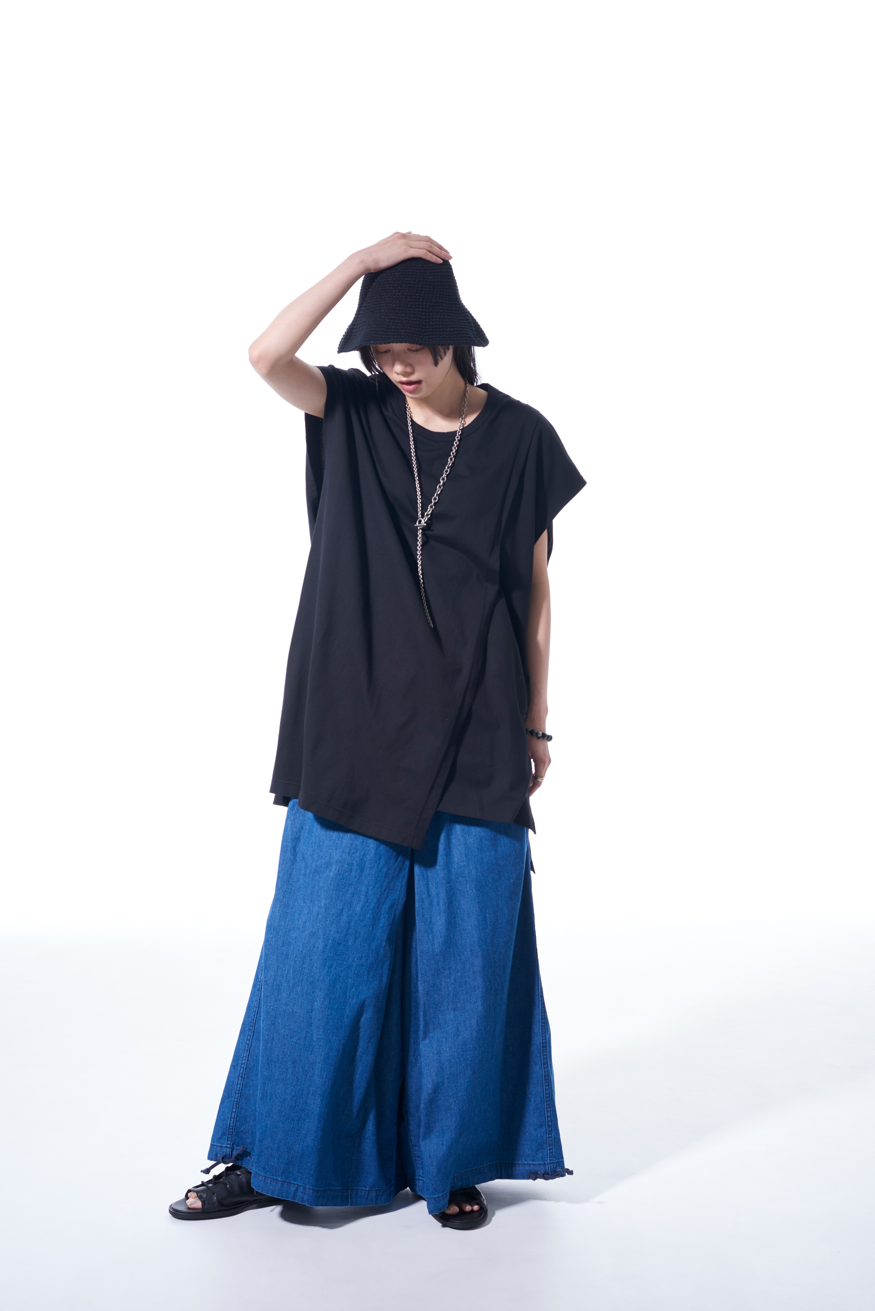 T/W GABARDINE HAKAMA BALLOON PANTS(M Black): S'YTE｜THE SHOP YOHJI