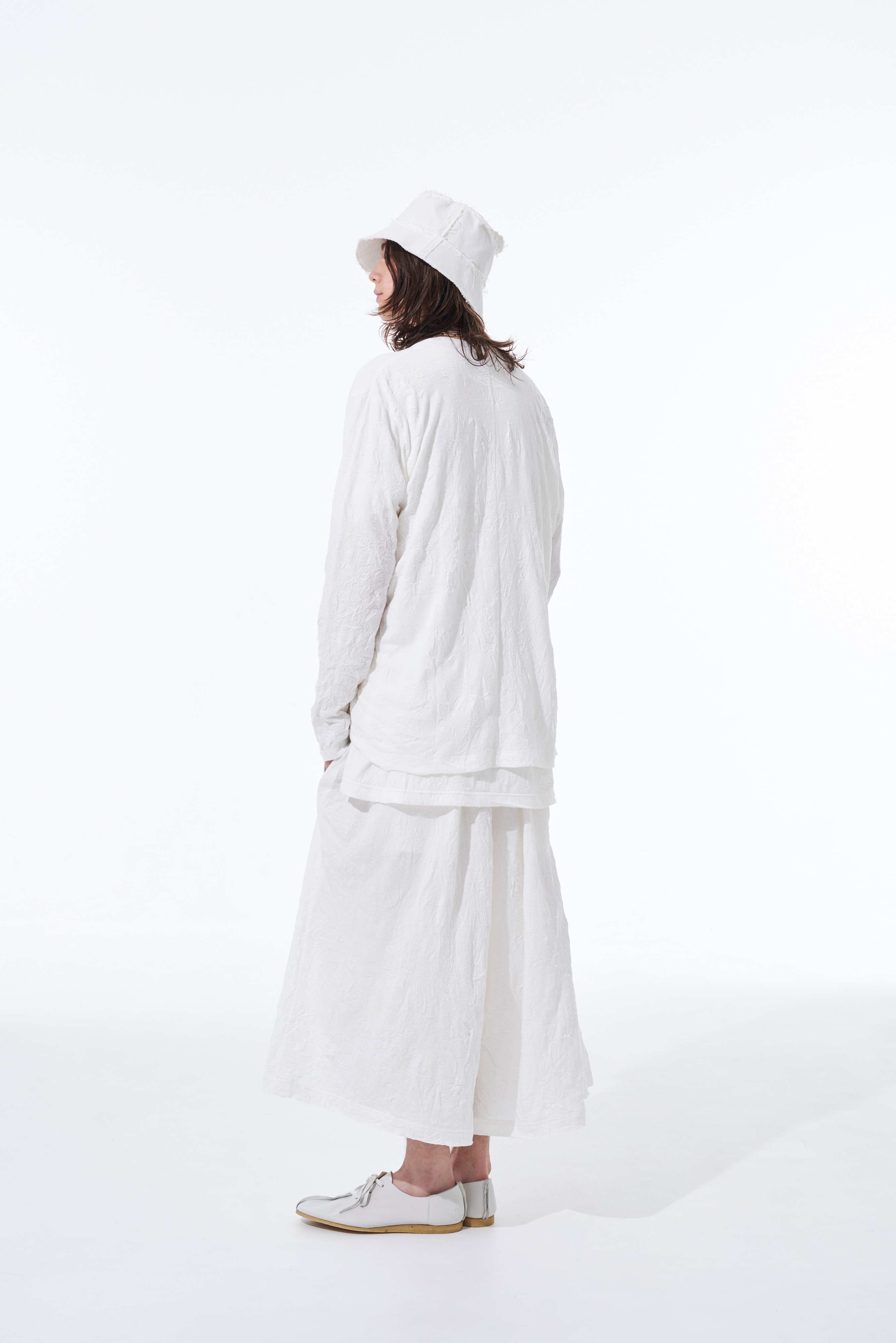CATCH-WASHER FINISH COTTON JERSEY CARDIGAN(M White): S'YTE｜THE 
