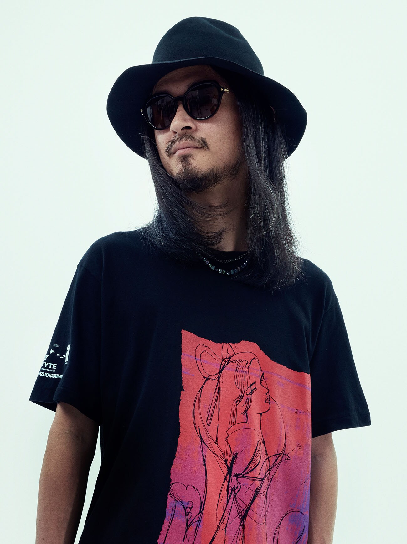 S'YTE x KAZUO KAMIMURA-幻の一枚絵-COTTON JERSEY T-SHIRT WITH PRINTED ILLUSTRATION