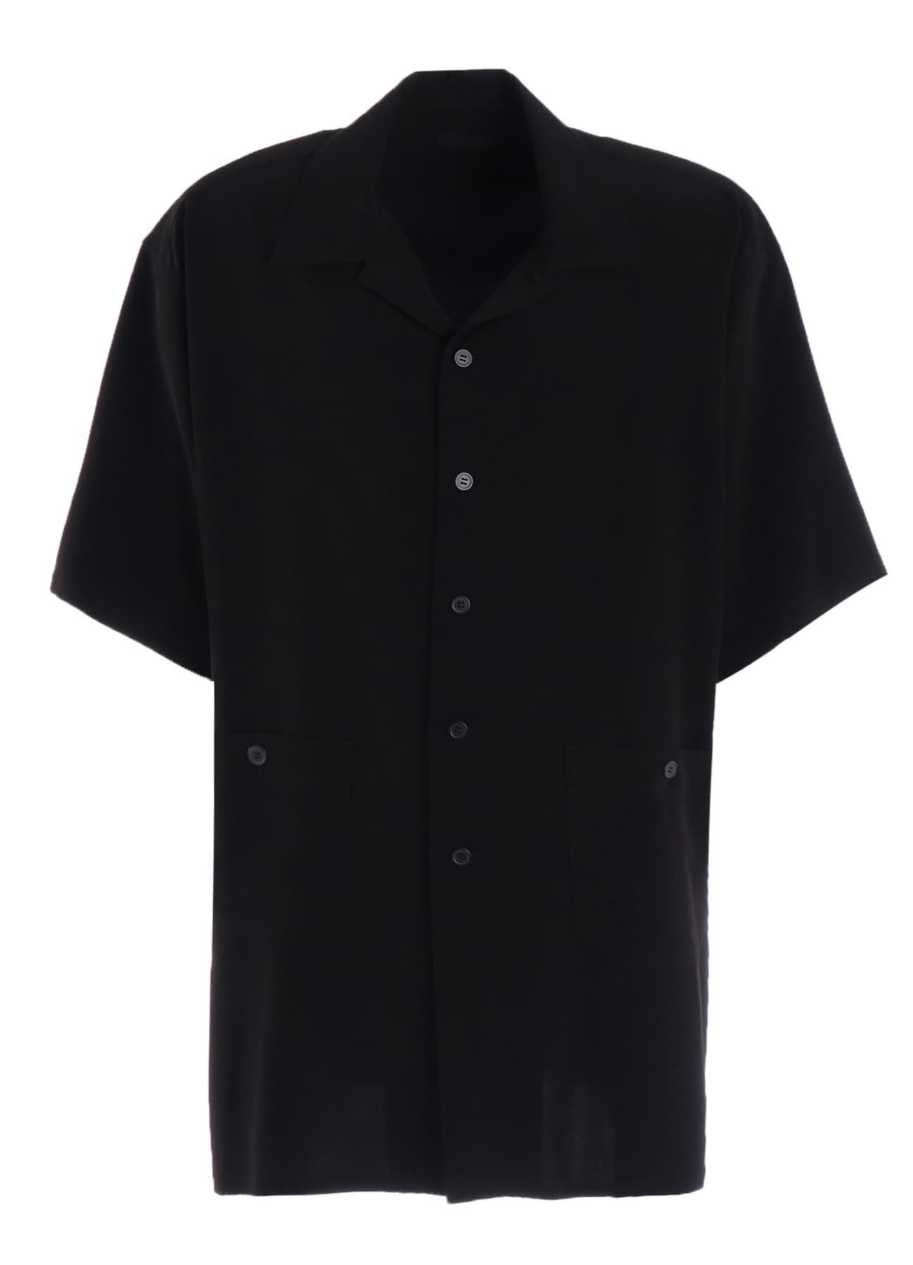 CREPE de CHINE BIG POCKET OPEN COLLAR SHIRTS