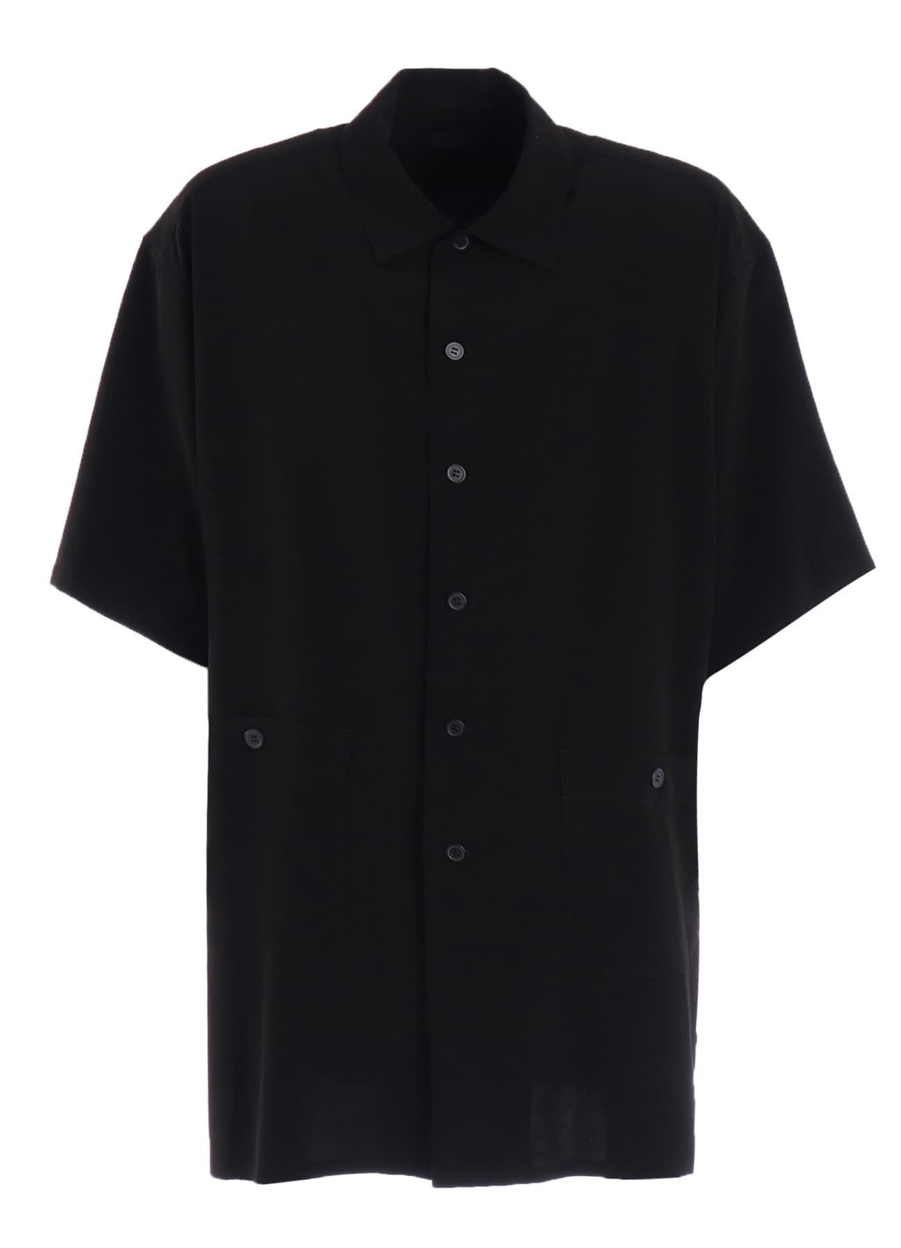 CREPE de CHINE BIG POCKET OPEN COLLAR SHIRTS