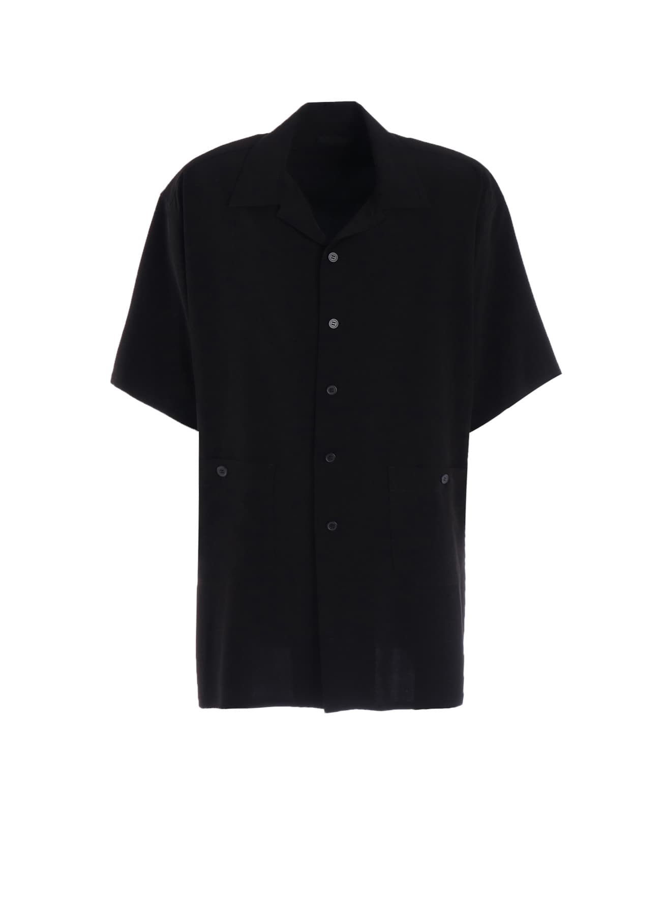 CREPE de CHINE BIG POCKET OPEN COLLAR SHIRTS