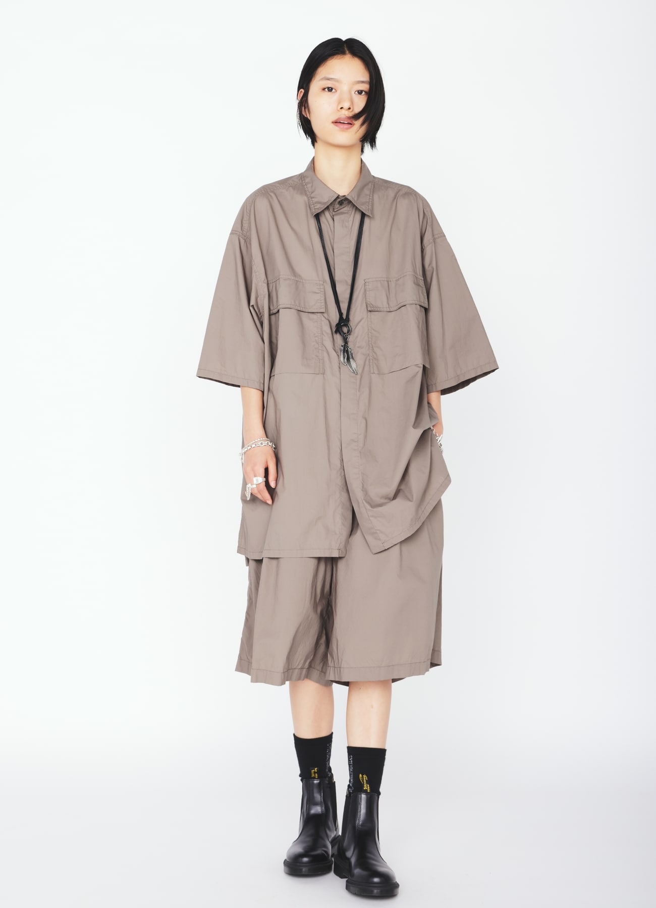 COTTON TYPEWRITER SHORT-SLEEVE SHIRT