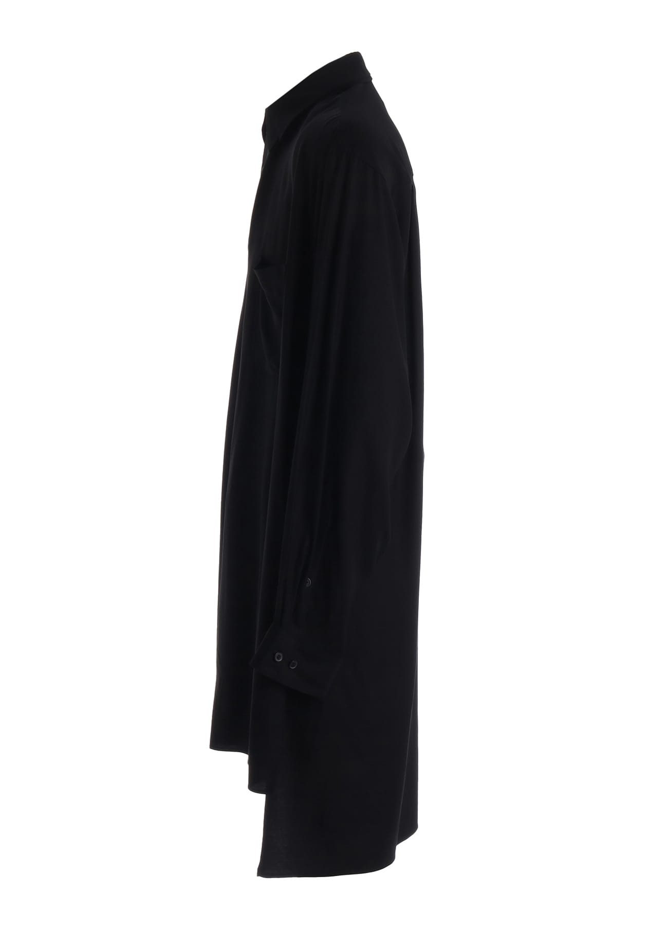 RAYON TWILL LAYERED-COLLAR SHIRT