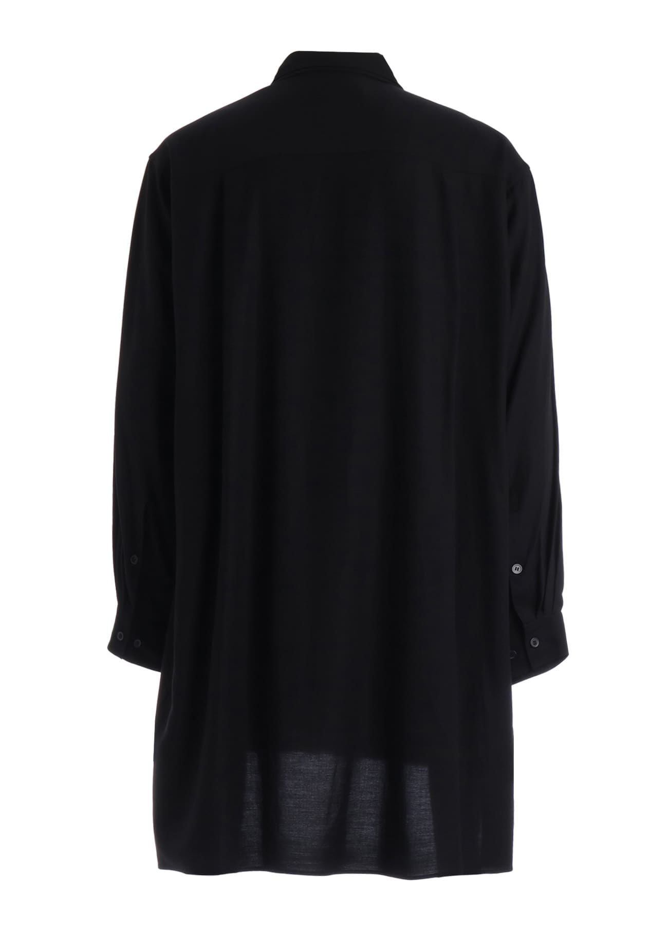 RAYON TWILL LAYERED-COLLAR SHIRT