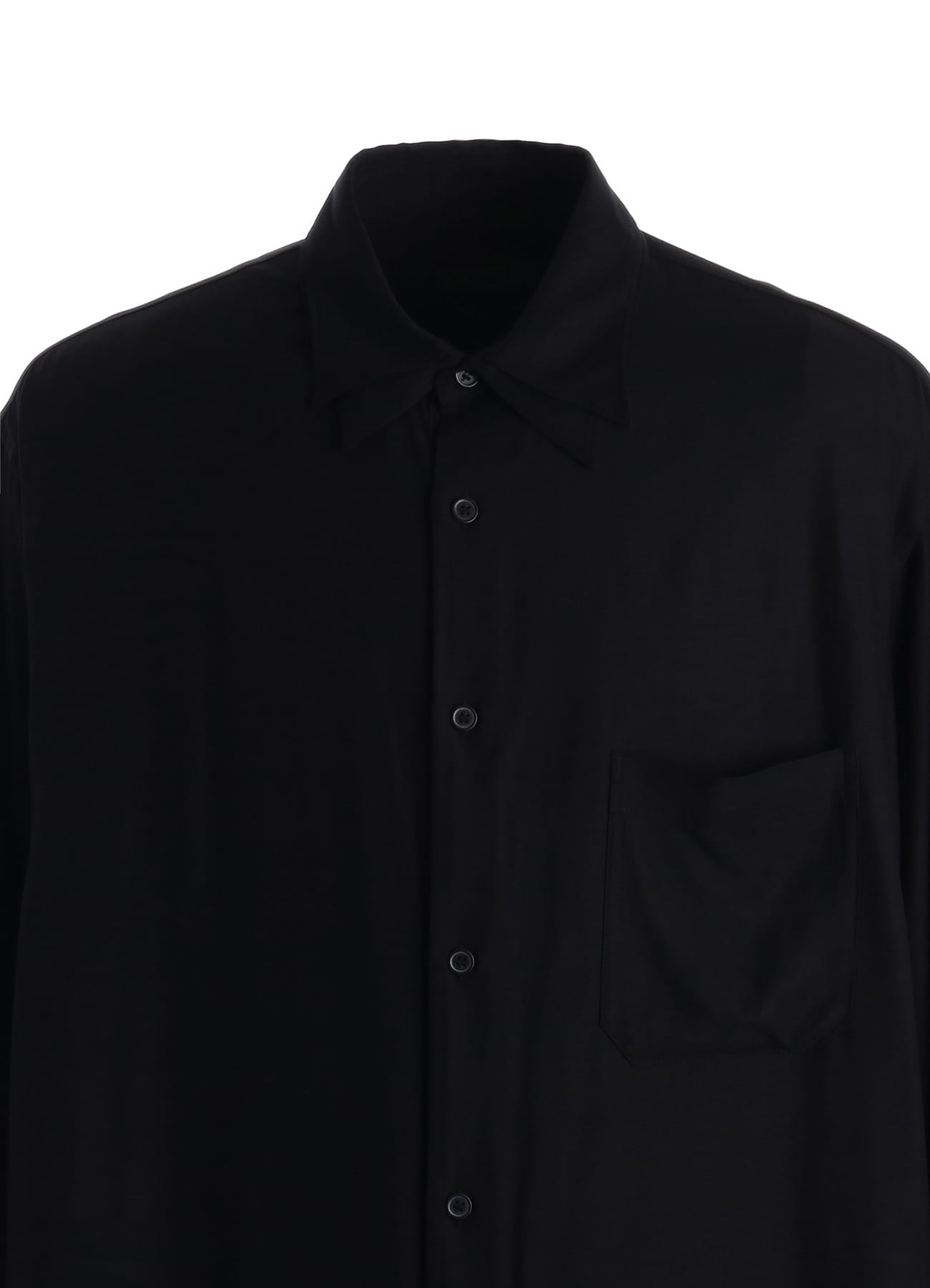 RAYON TWILL LAYERED-COLLAR SHIRT