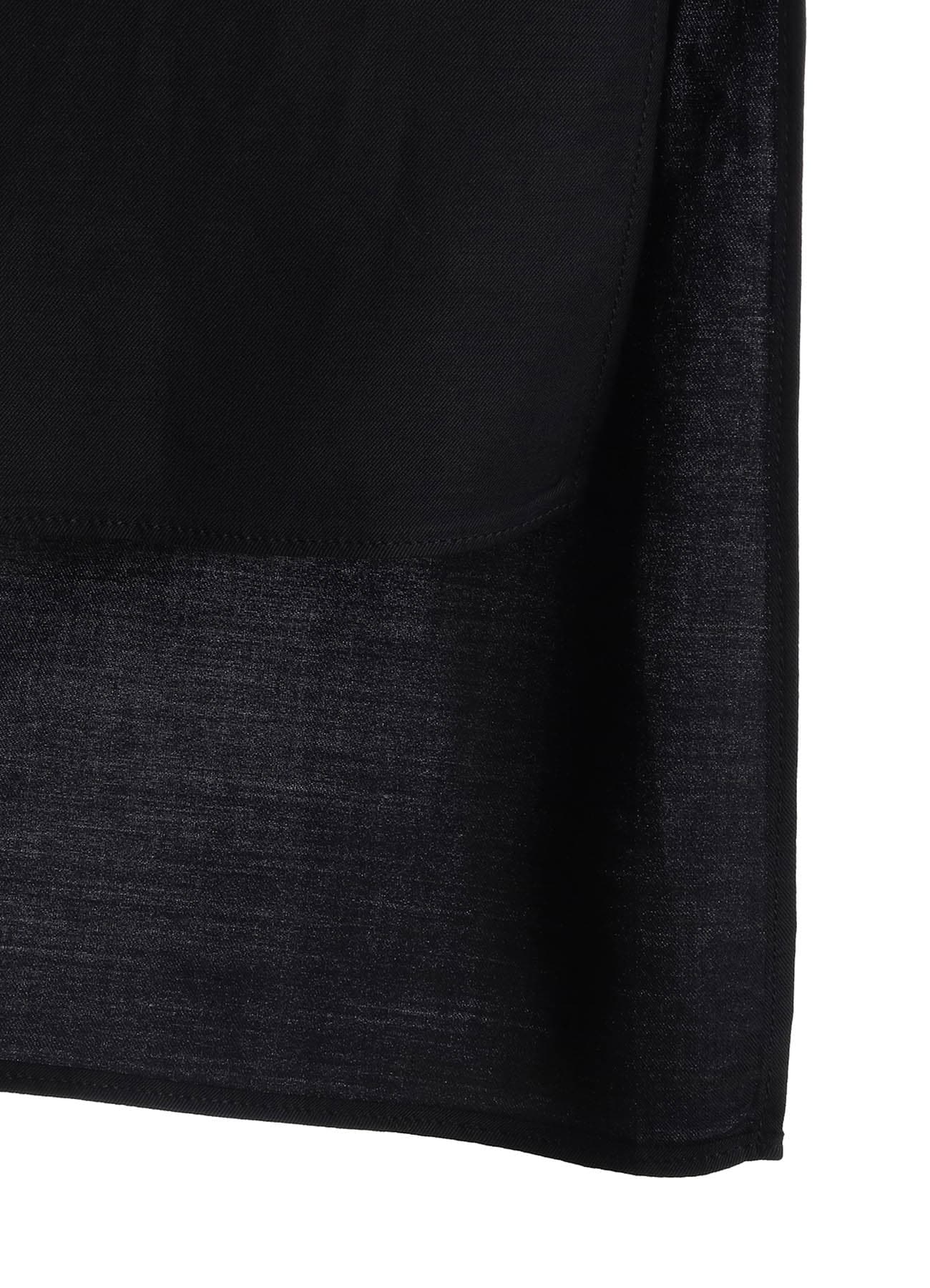 RAYON TWILL LAYERED-COLLAR SHIRT