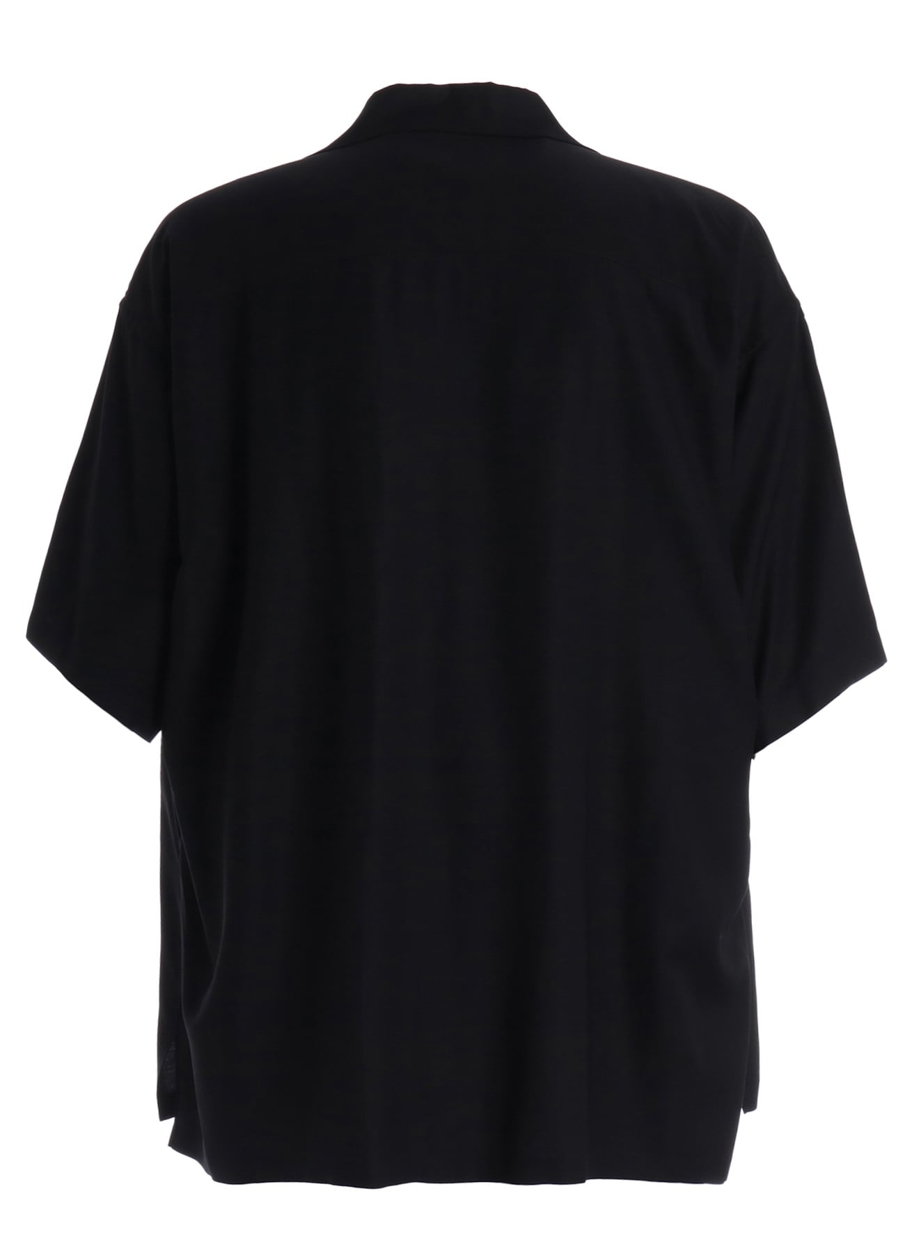 RAYON TWILL SHORT-SLEEVE OPEN COLLAR SHIRT